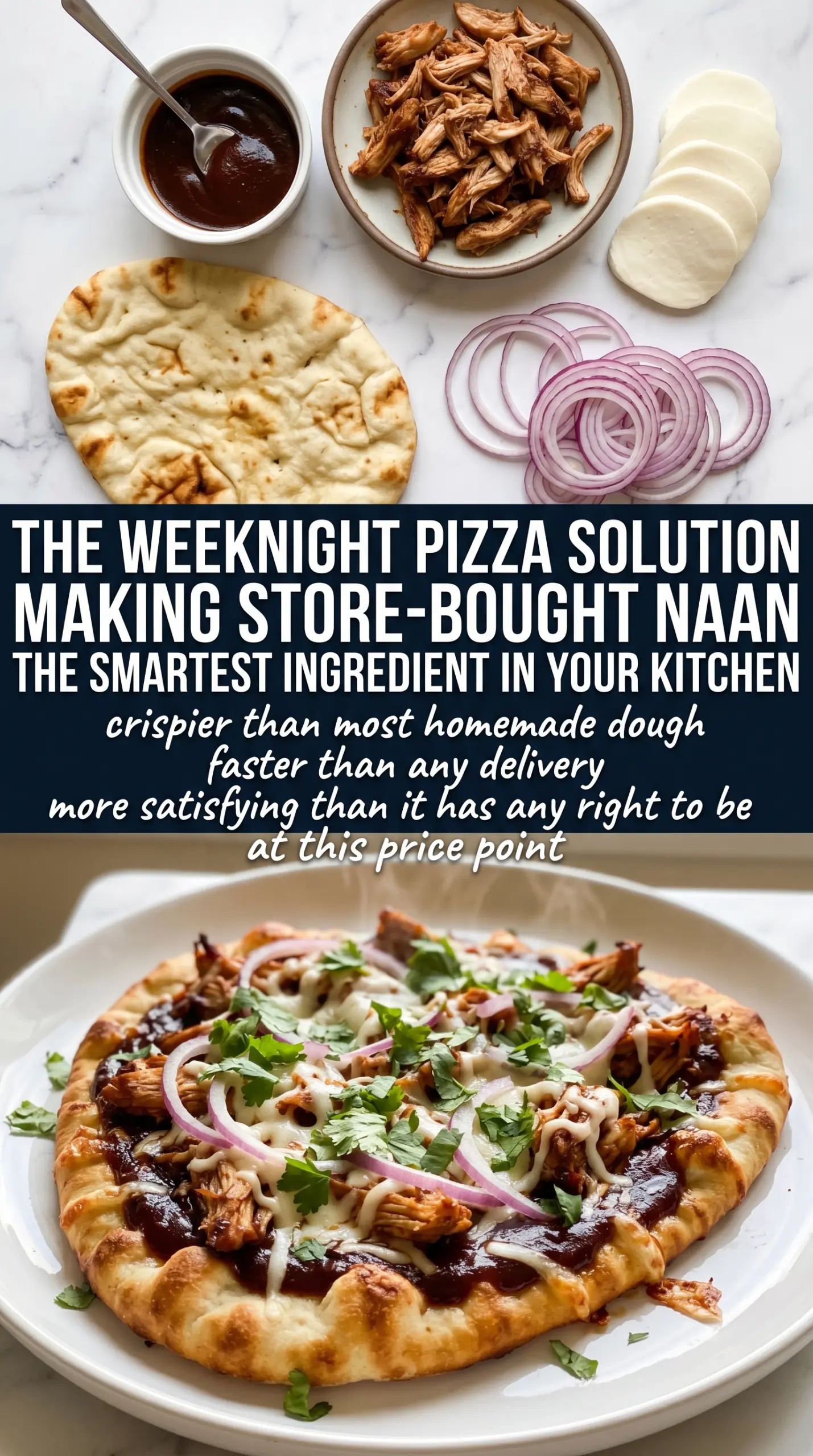 BBQ chicken naan pizzas grilled crispy cheesy