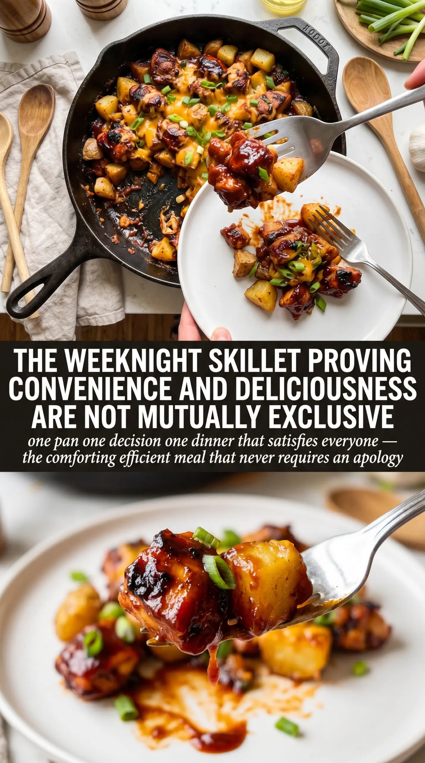 BBQ Chicken Potato Skillet smoky hearty skillet