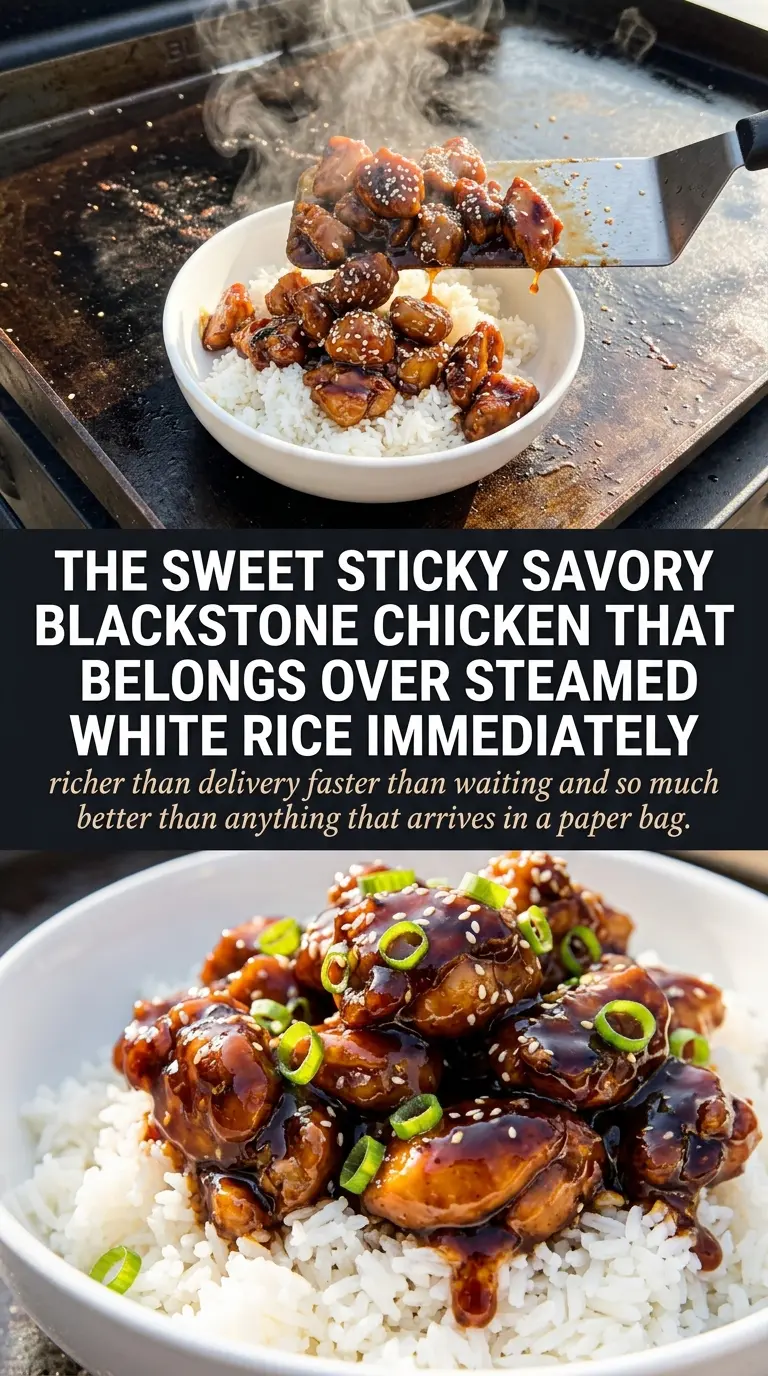 Blackstone Bourbon Chicken glossy caramelized