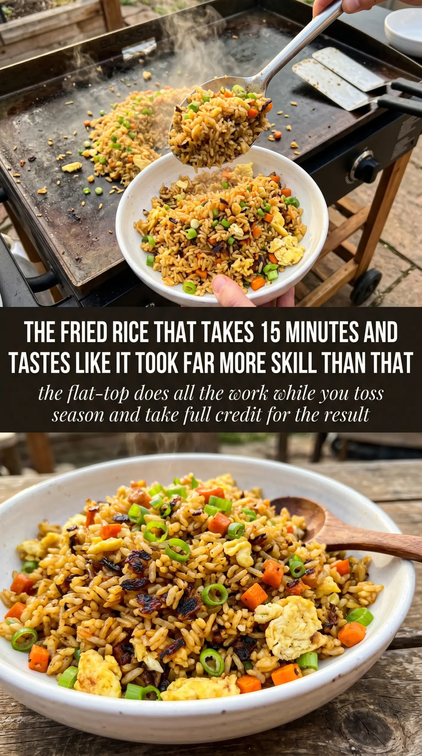 Blackstone fried rice golden savory griddle