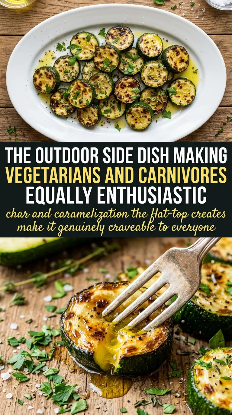 Blackstone griddle zucchini charred Parmesan basil
