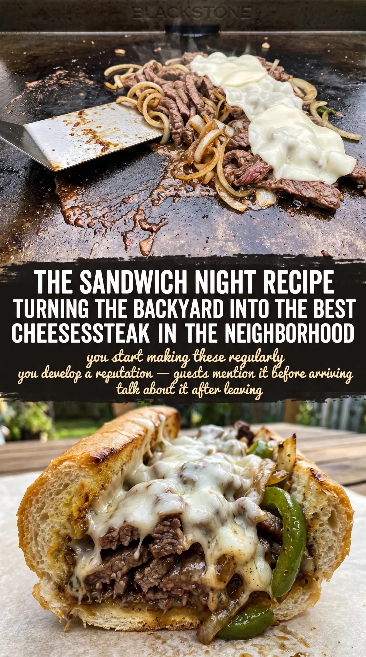 Blackstone Philly cheesesteak sandwiches savory melted cheese