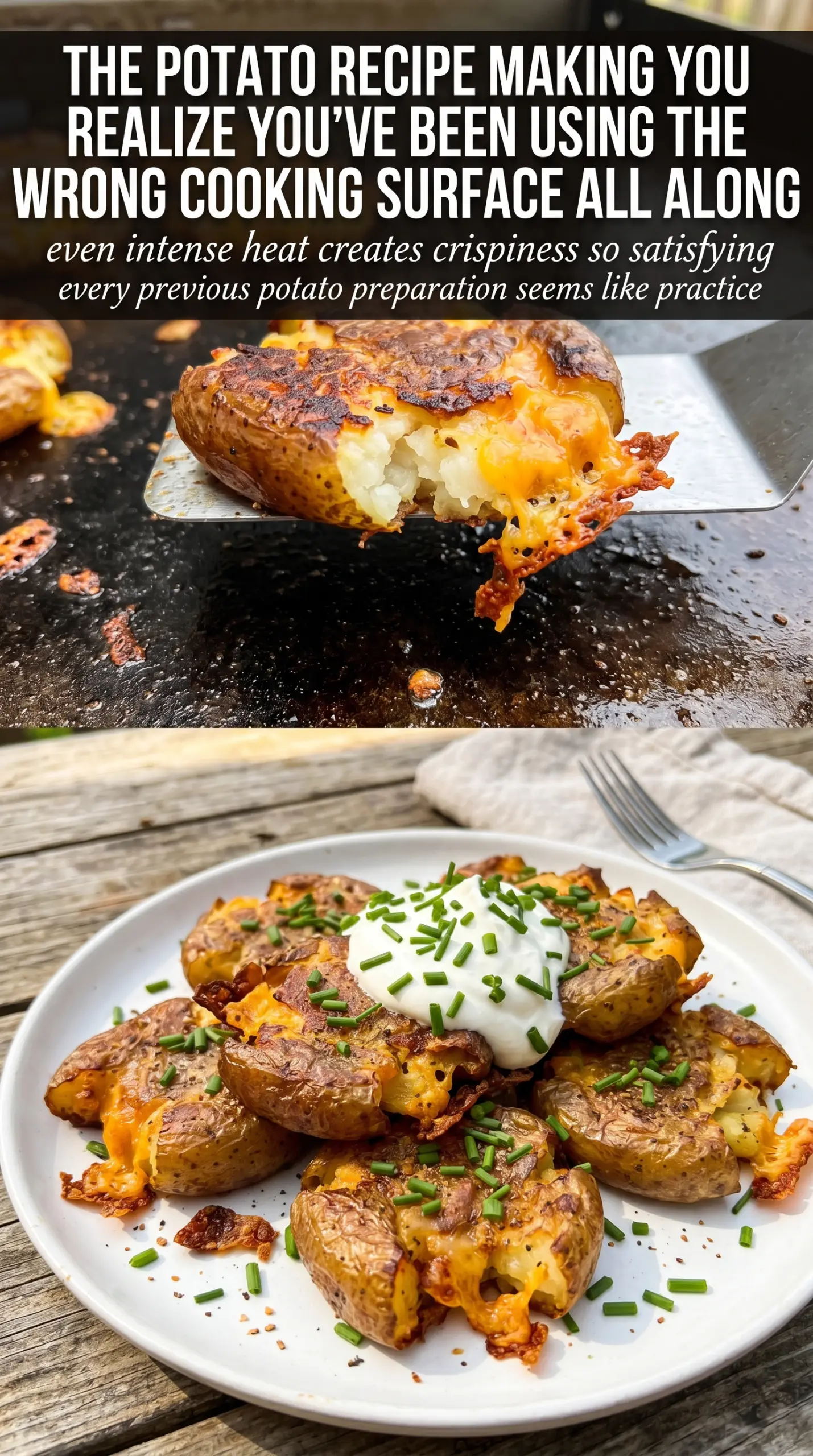 blackstone smashed potatoes cooked tender
