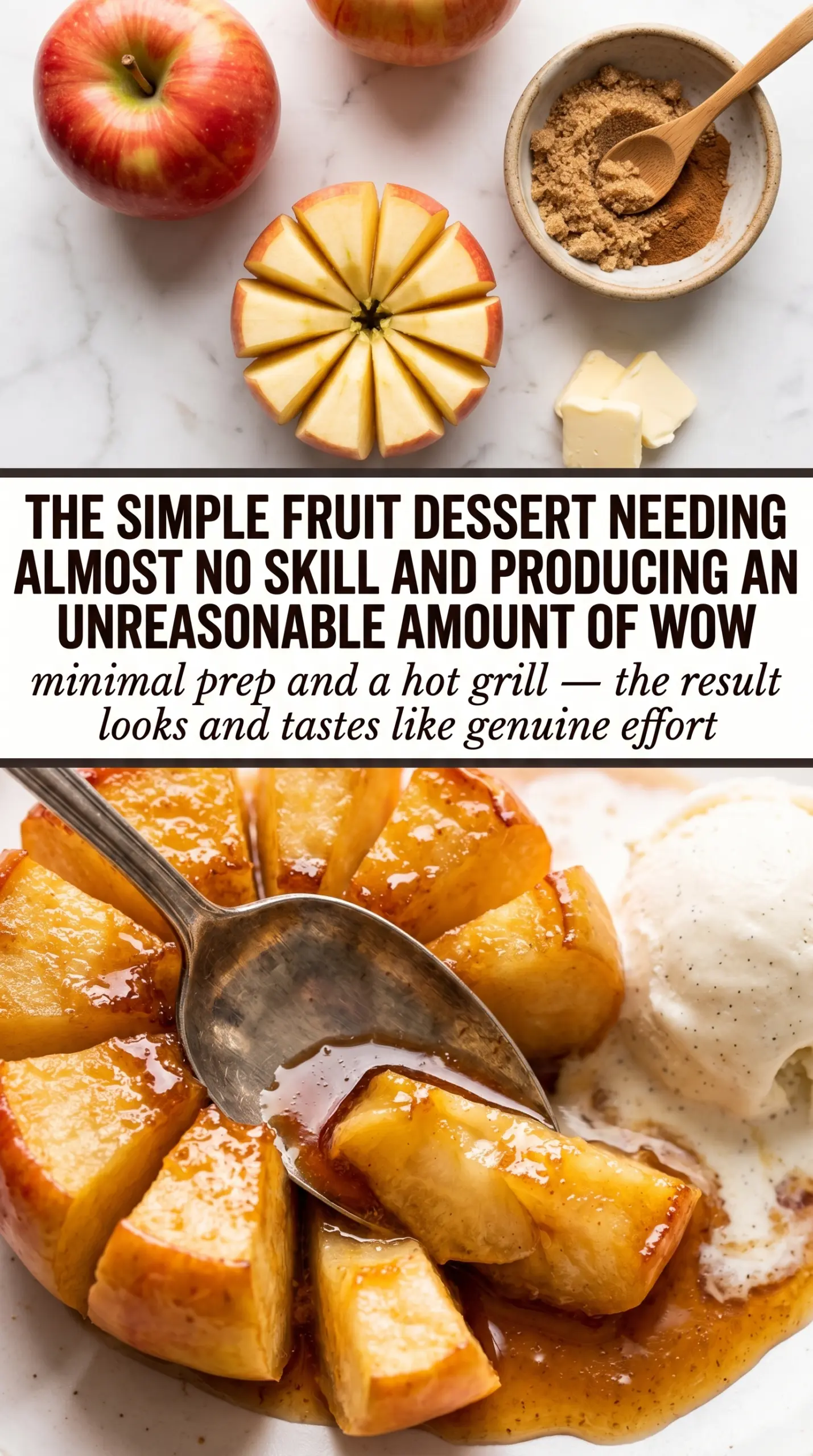 Bloomin' Grilled Apples caramelized cinnamon dessert
