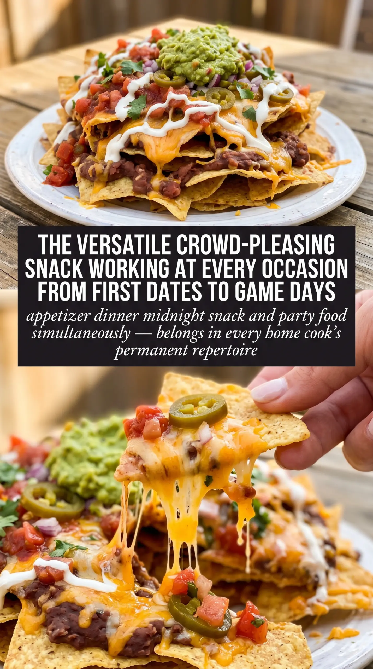 Easy Nachos layered cheese loaded