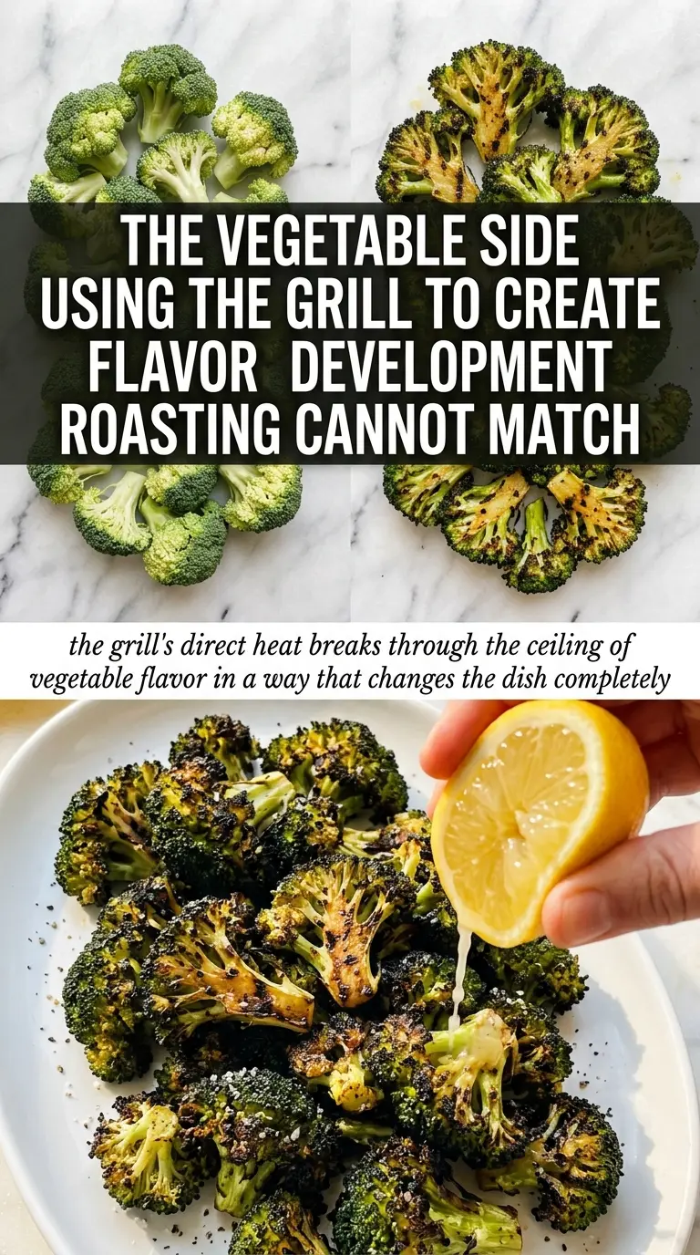 Grilled Broccoli charred lemon-garlic