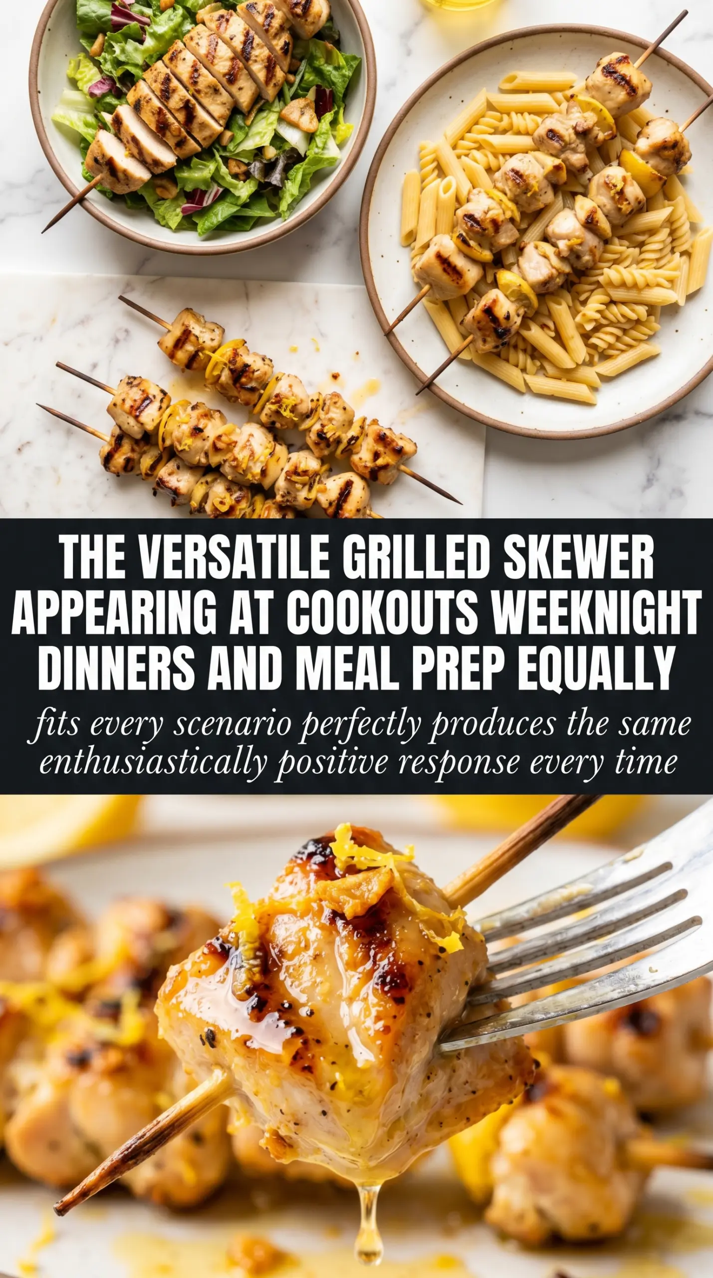 Grilled Lemon Garlic Chicken Skewers zesty charred