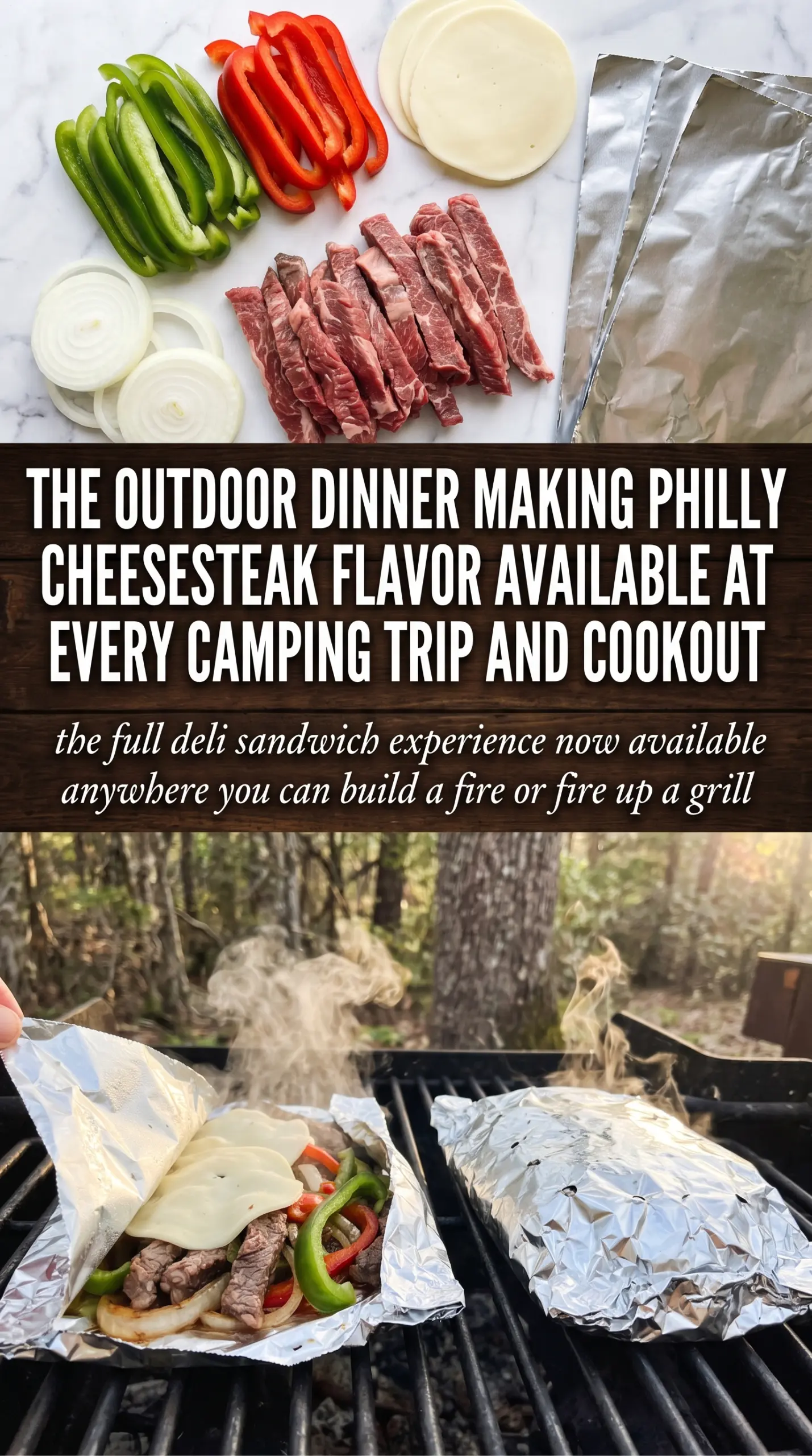 Philly Cheese Steak Foil Packet Dinners steak peppers onions