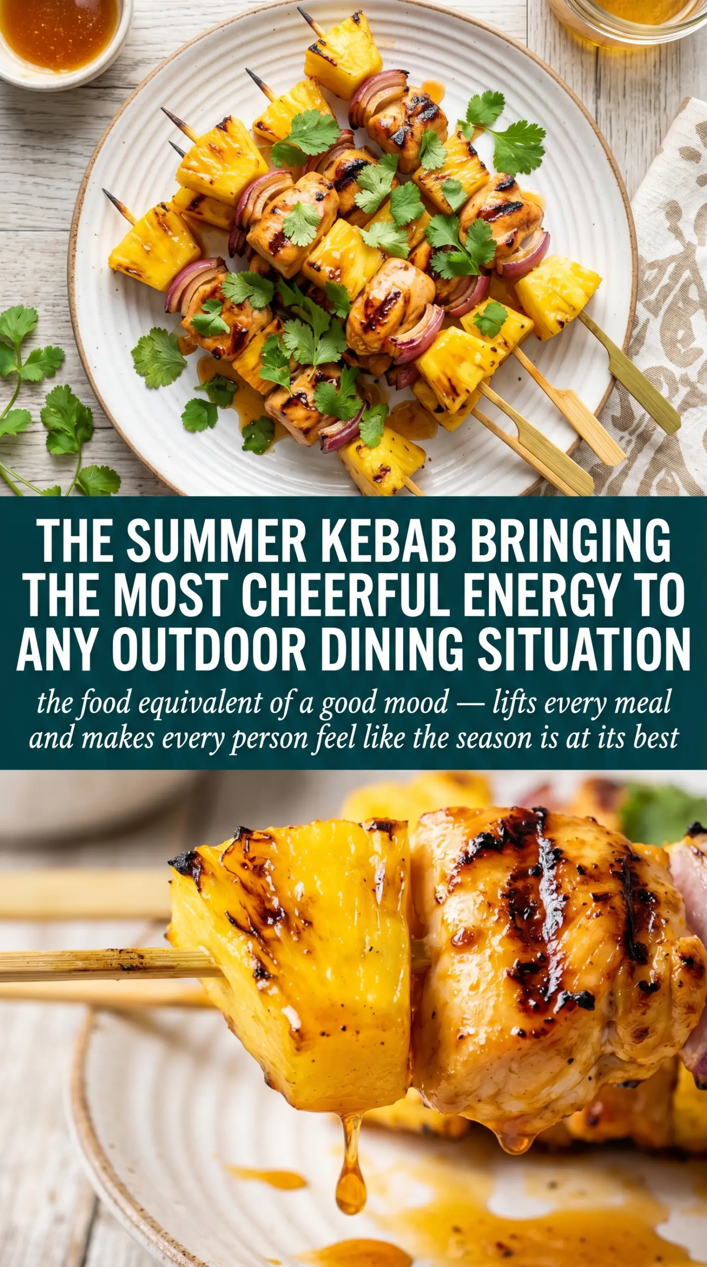 Pineapple Chicken Kebabs sweet-tangy grilled skewers