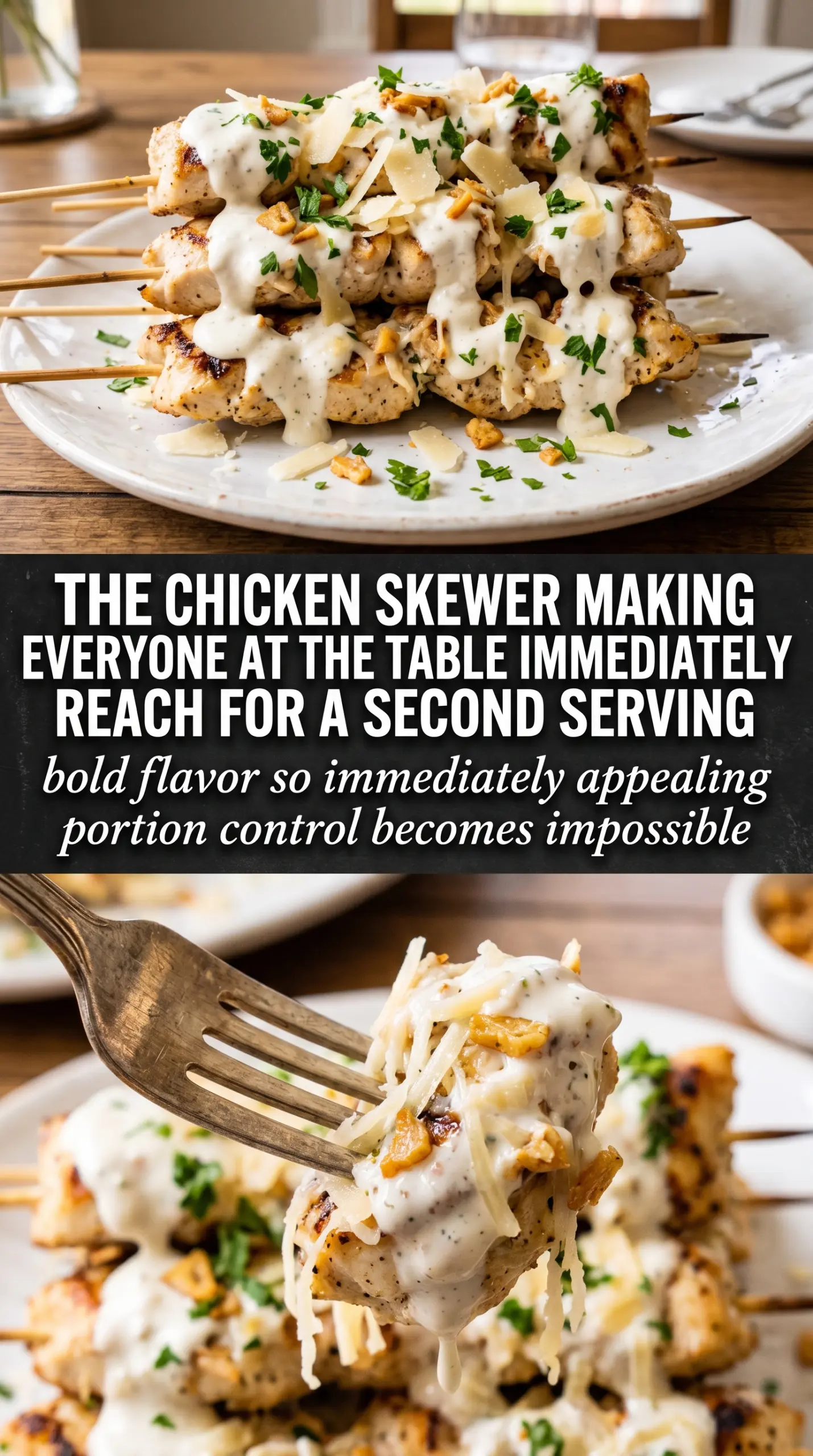 Ranch Garlic Parmesan Chicken Skewers juicy grilled parmesan