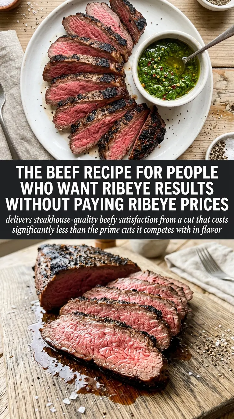 Grilled or Oven-Roasted Tri Tip crusty beef roast sliced medium-rare