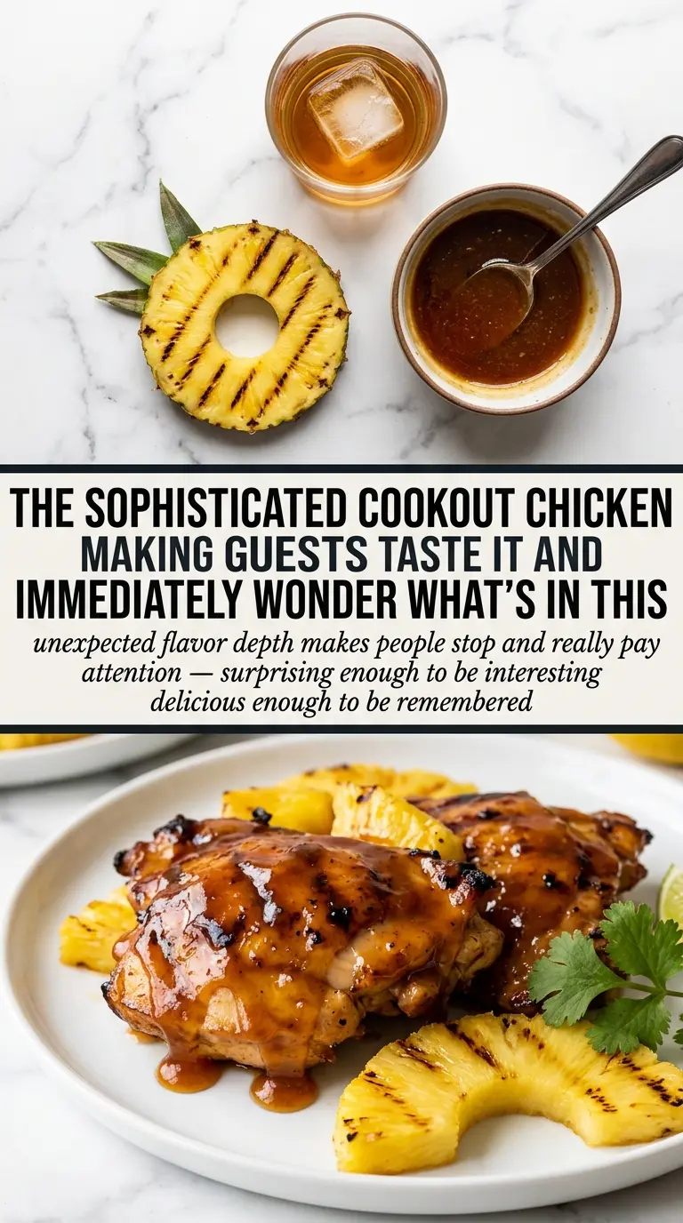 Whiskey Pineapple Chicken sweet smoky grilled