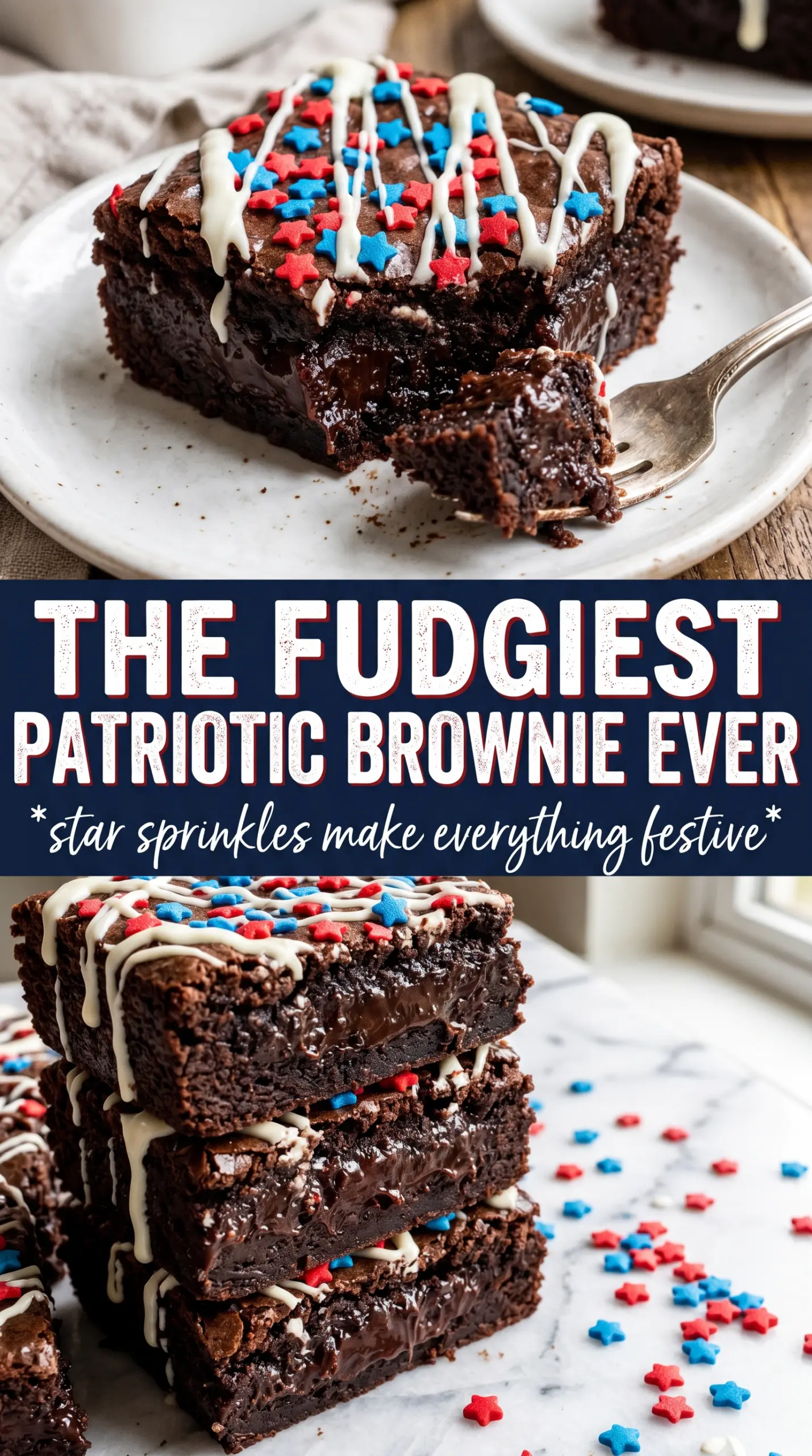4th of July brownies patriotic flag brownies