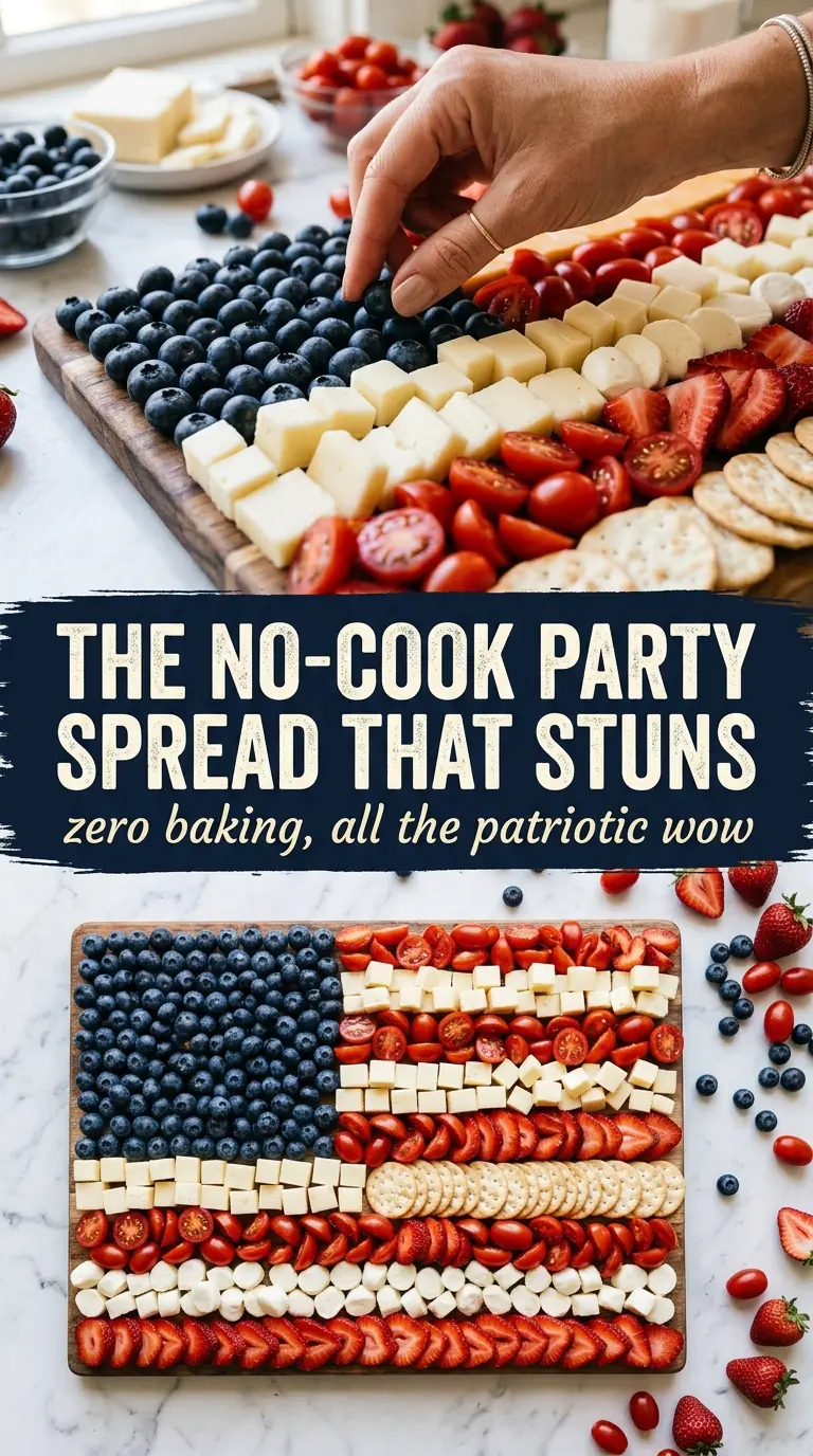 American Flag Snack Tray patriotic snack board