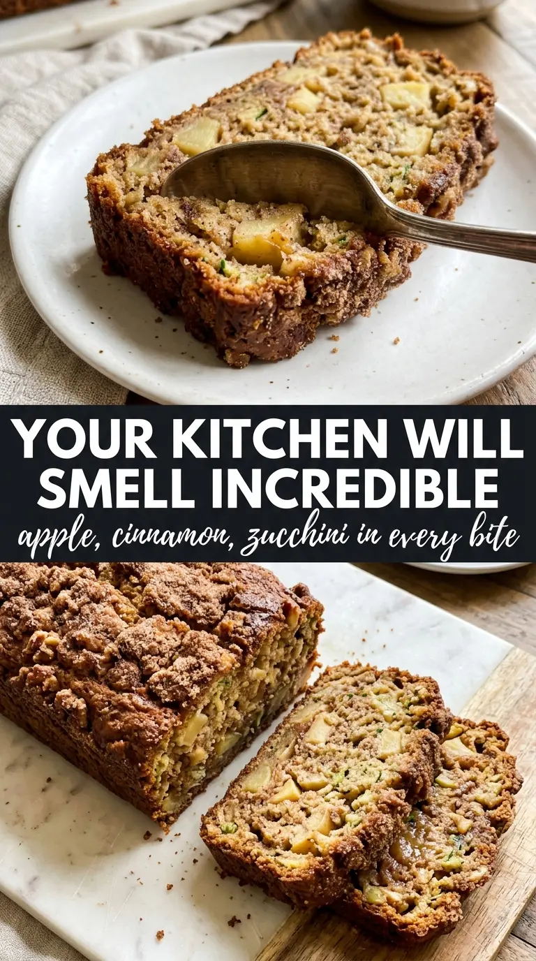 Apple zucchini bread warm spice moist crumb