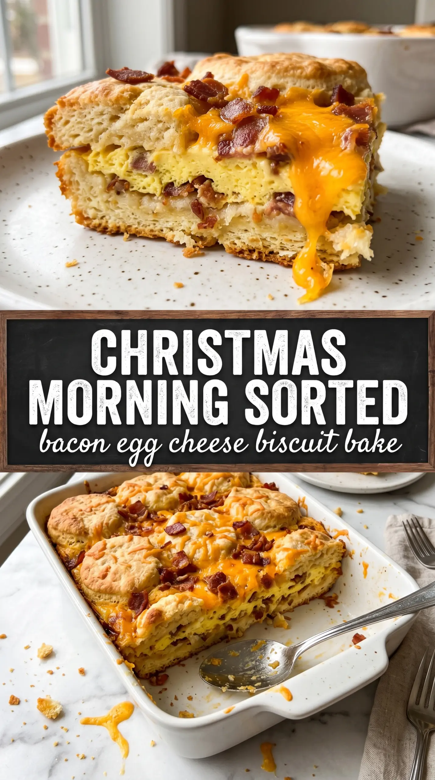 Bacon, Egg, and Cheese Biscuit Bake golden, cheesy, hearty