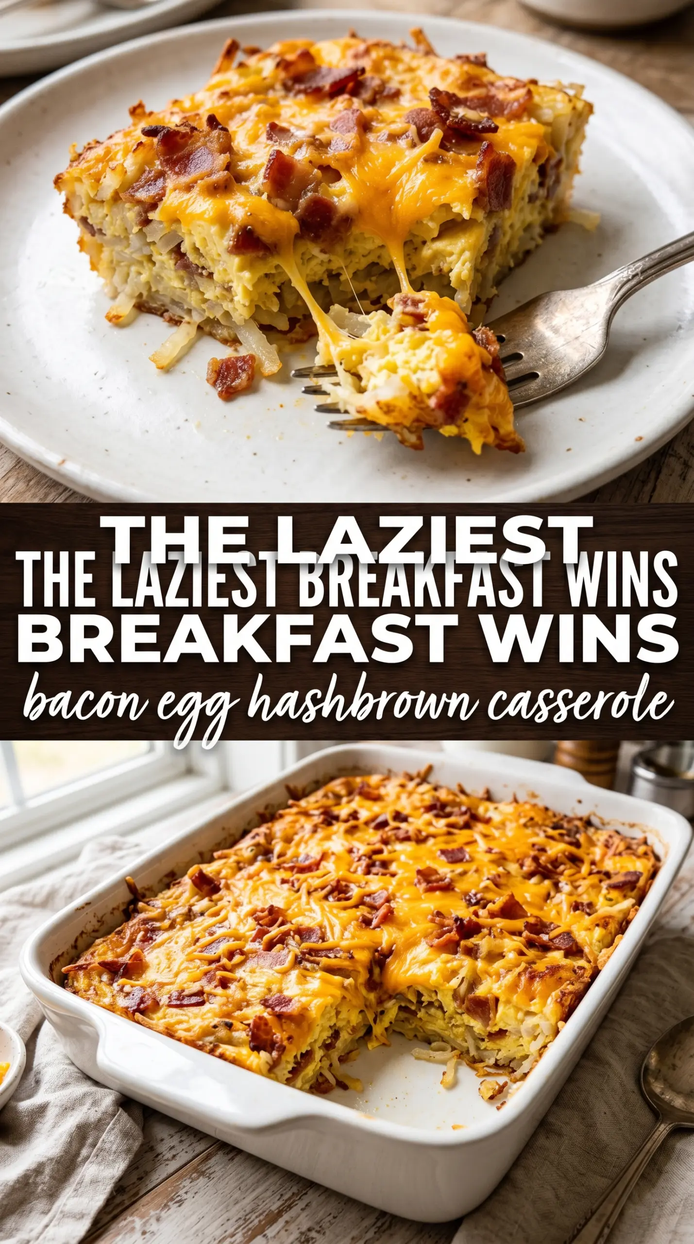 Bacon, Egg, and Hashbrown Casserole golden cheesy brunch
