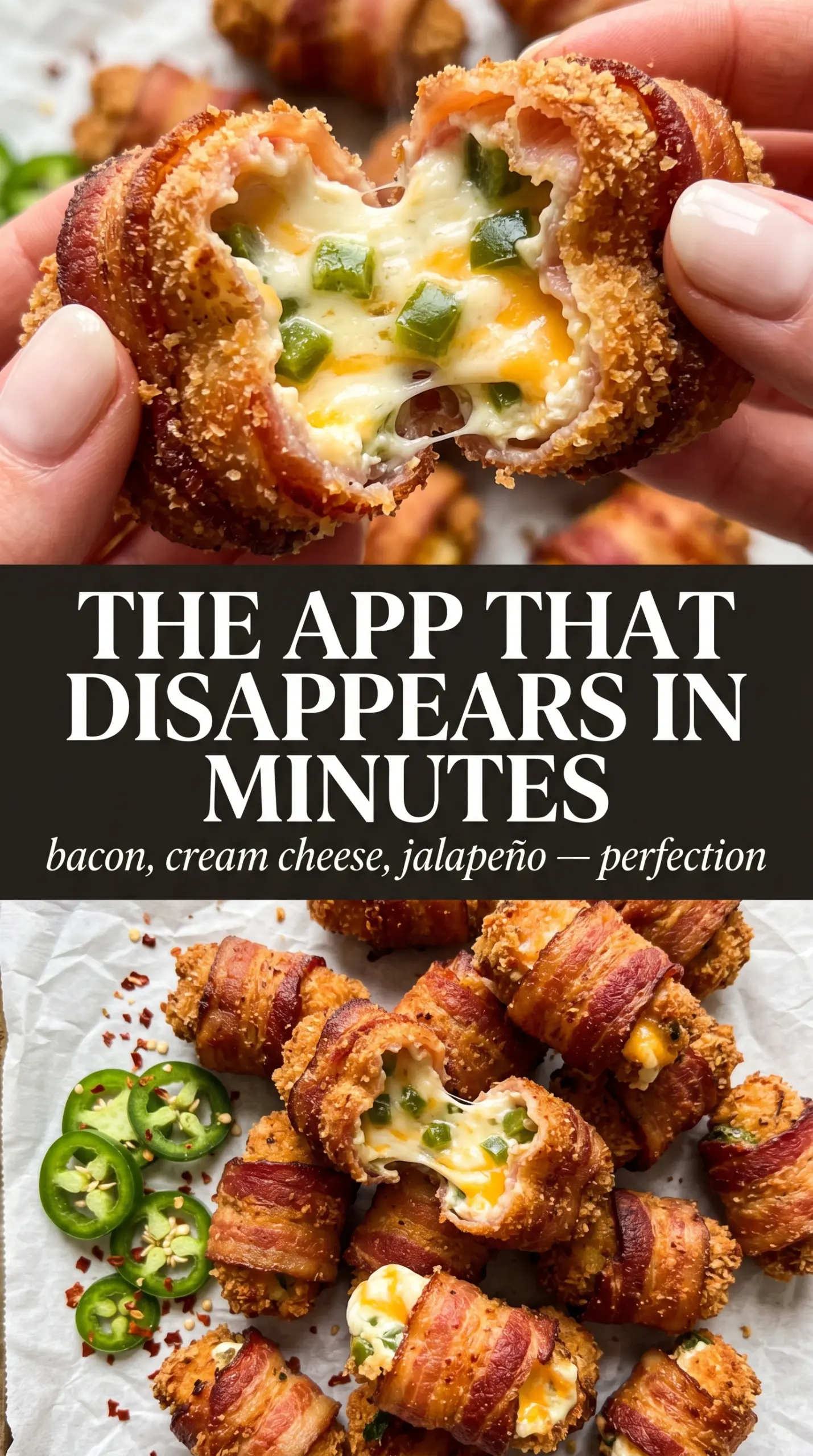 Bacon Jalapeño Popper Bites crispy creamy spicy