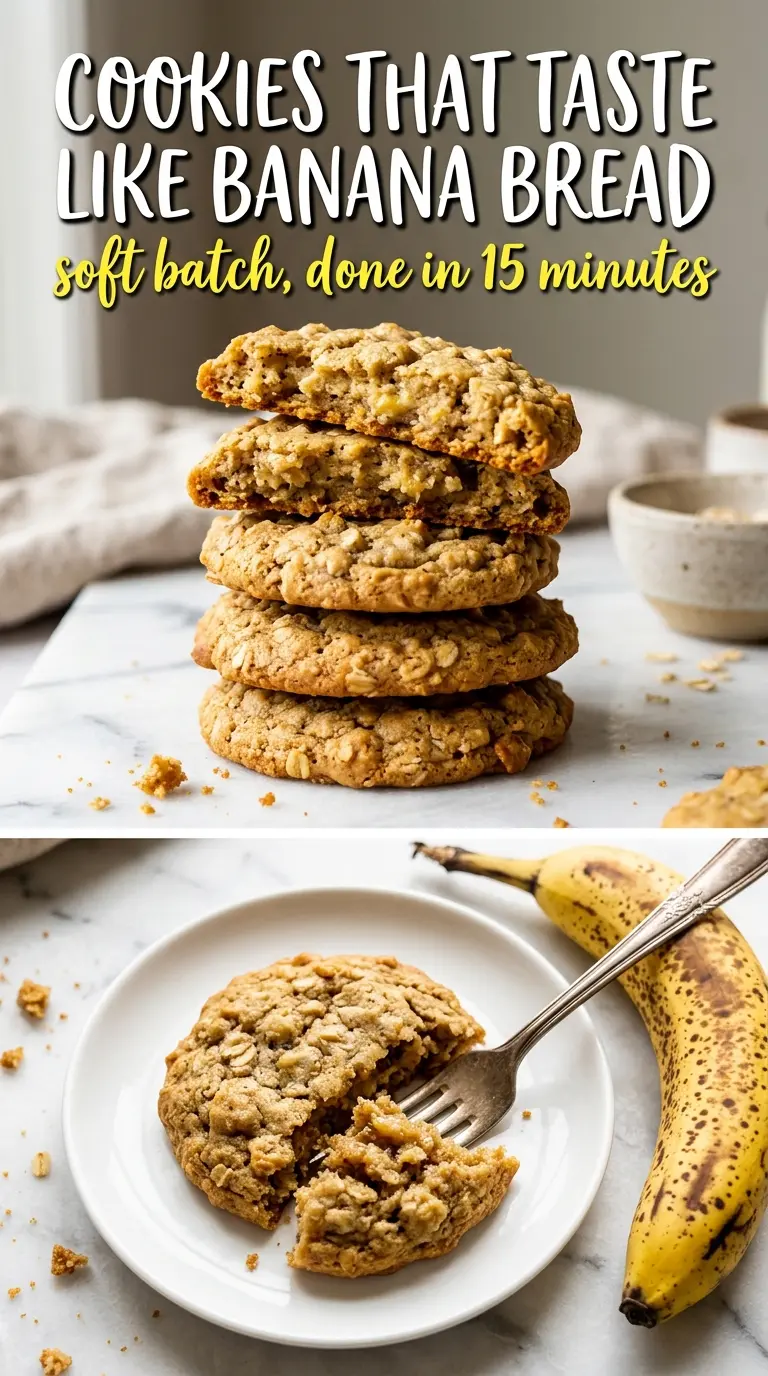 Banana Bread Cookies soft chewy chocolate chip