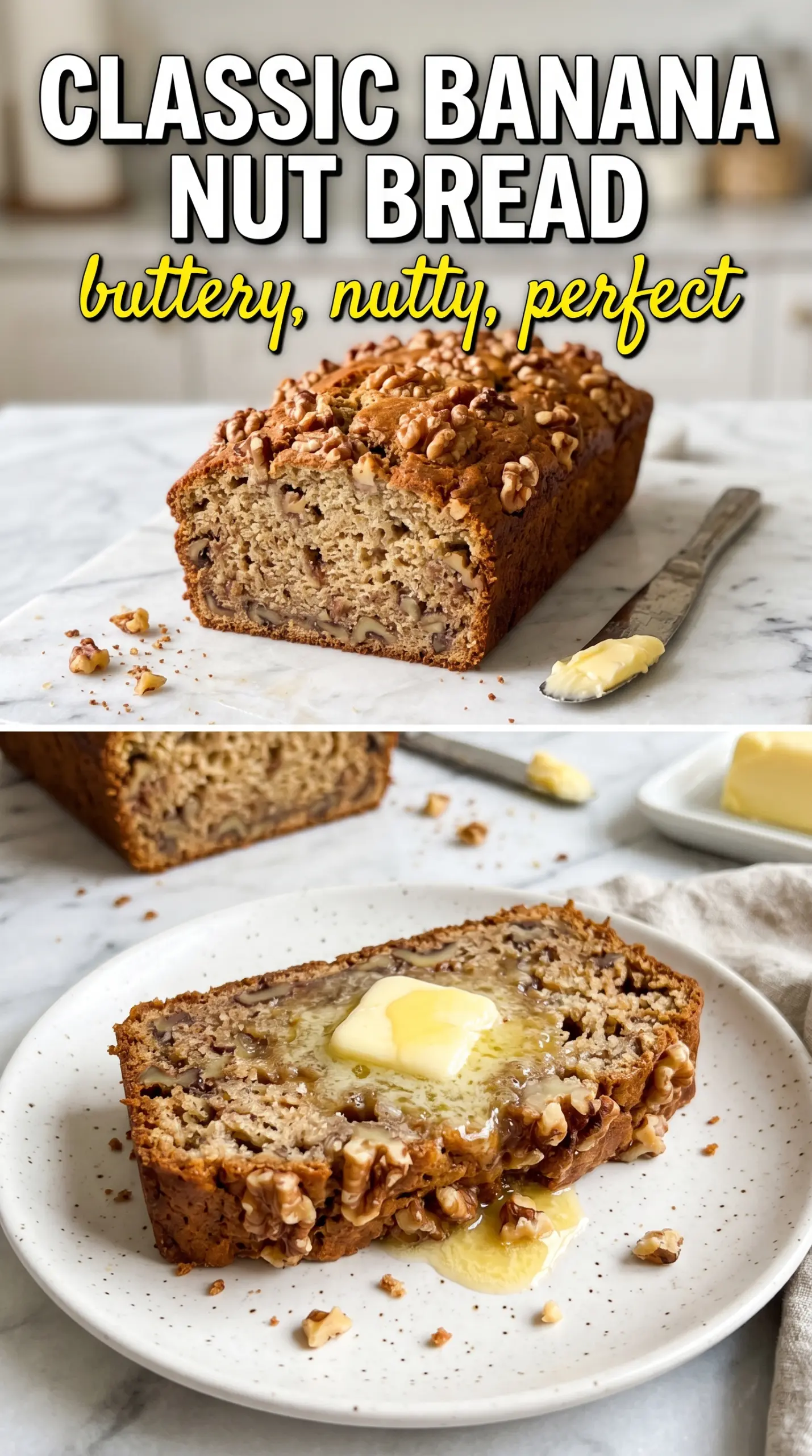 Banana Nut Bread moist walnut loaf