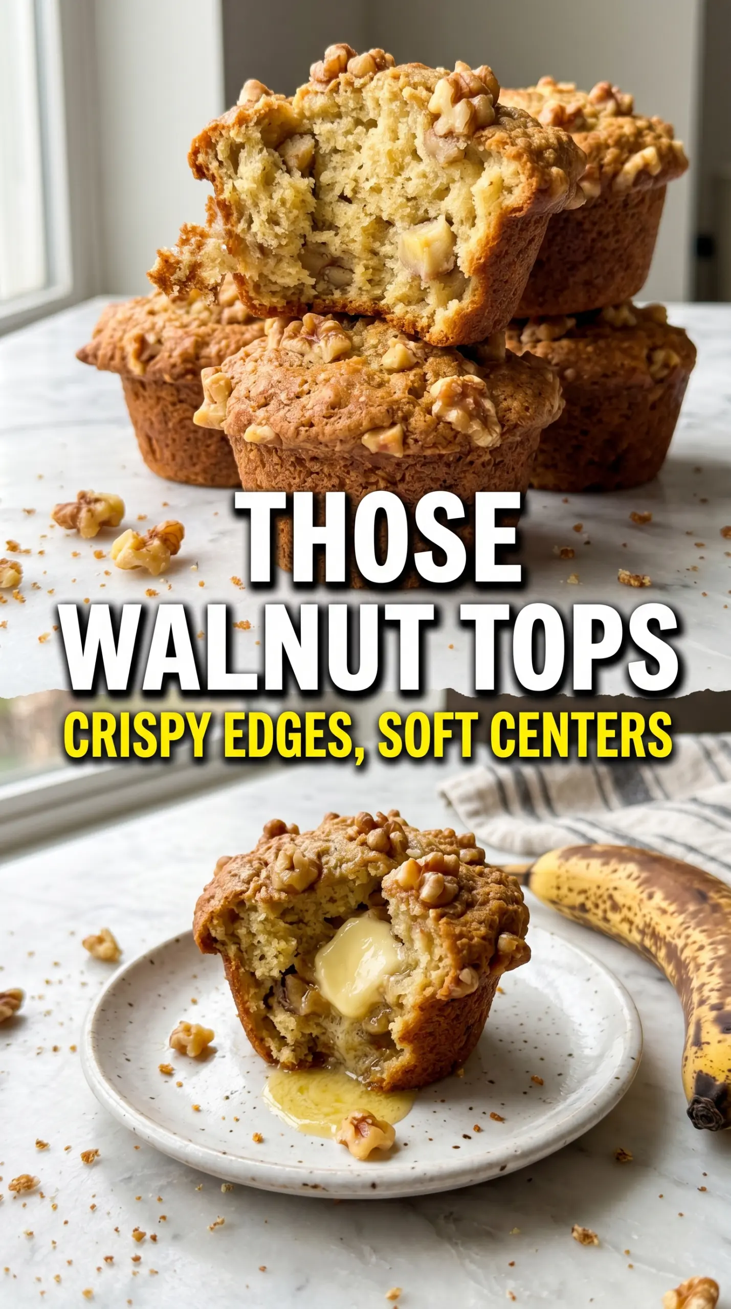 Banana Nut Muffins moist walnut-studded bakery-style