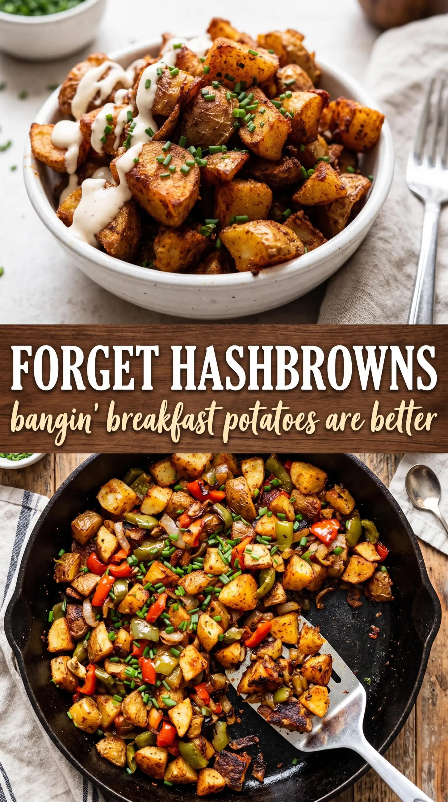 Bangin' Breakfast Potatoes crispy seasoned cheesy