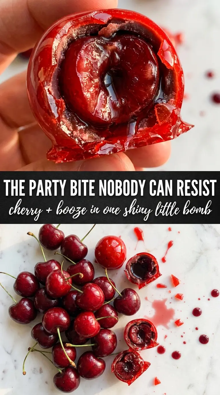 Boozy Cherry Bombs boozy cherries bourbon