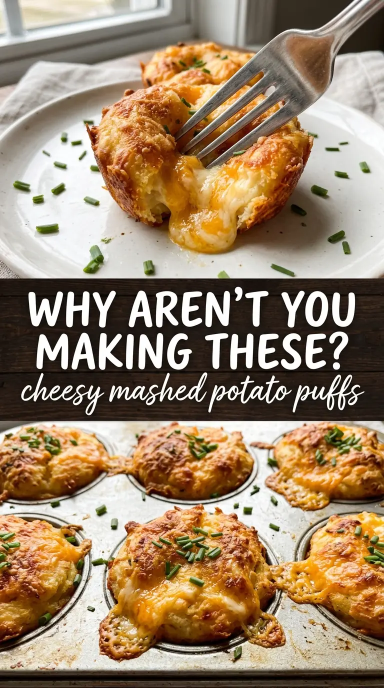 Cheesy Mashed Potato Puffs crispy cheesy muffin-tin bites