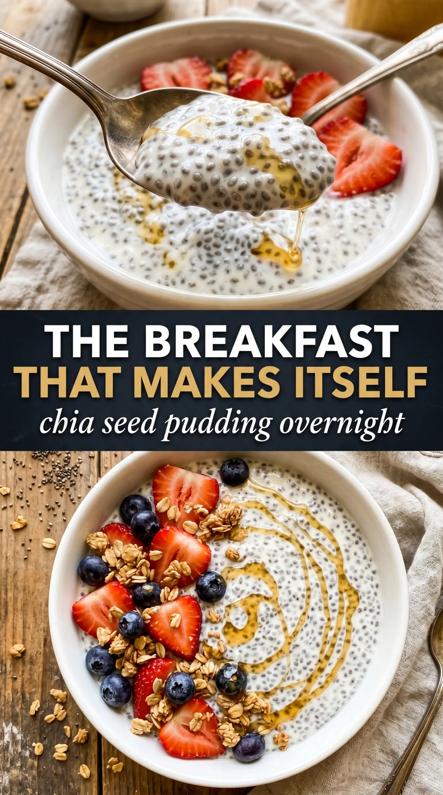 Chia Seed Pudding creamy vanilla layered