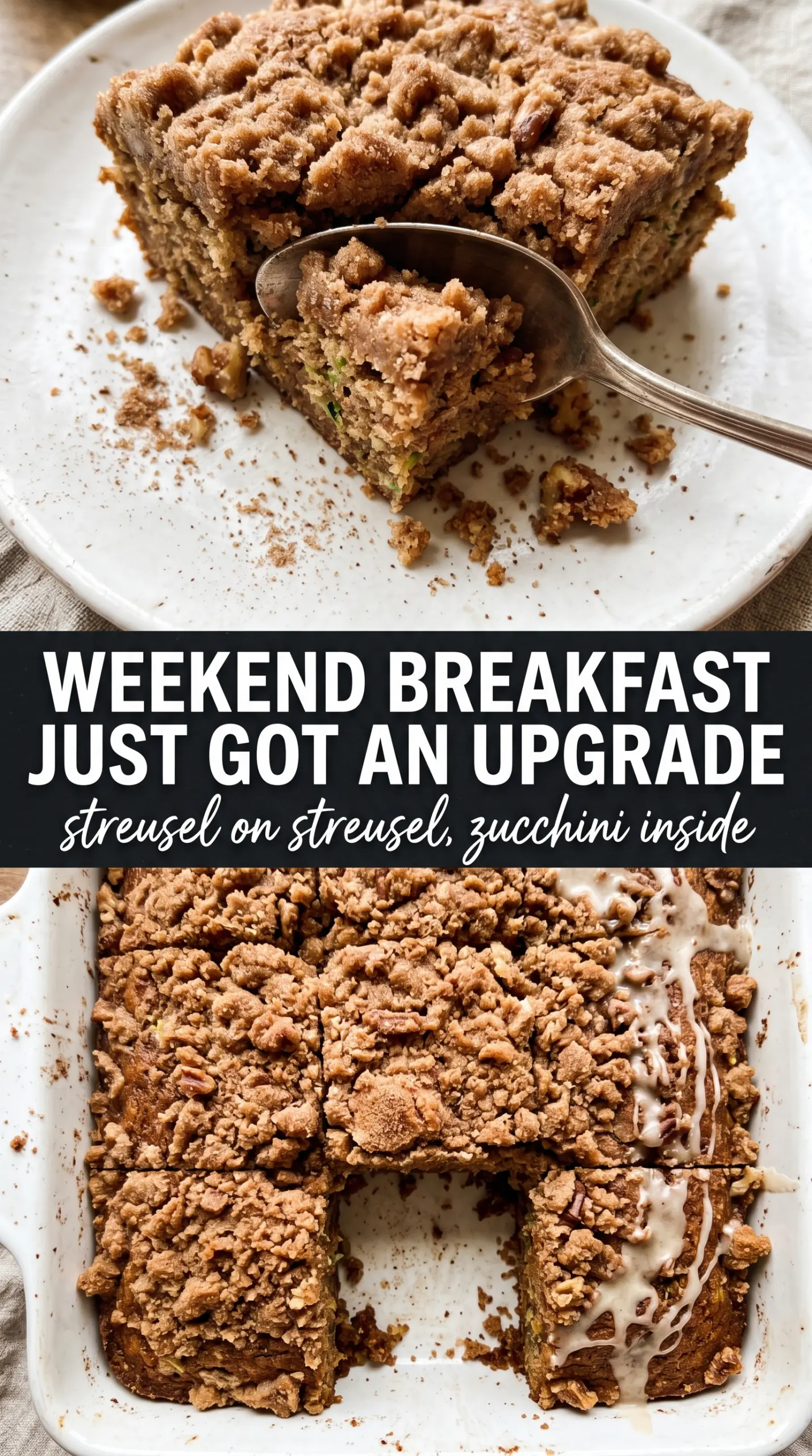 Cinnamon Sugar Zucchini Coffee Cake tender crumb streusel