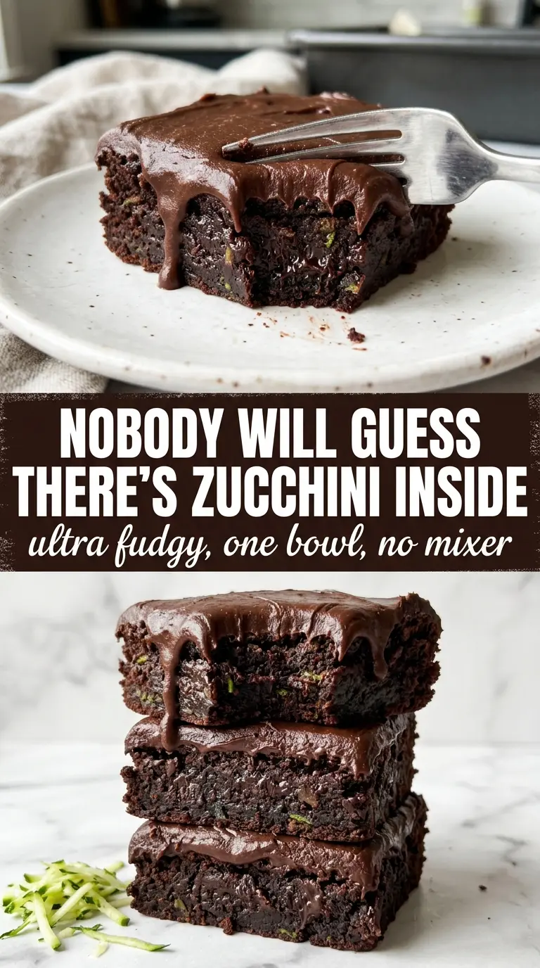 Zucchini Brownies fudgy chocolate brownies