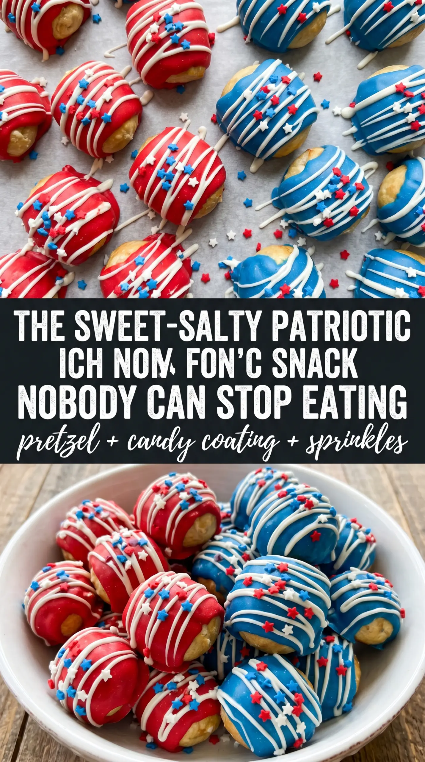 Patriotic Pretzel Bites festive sweet salty