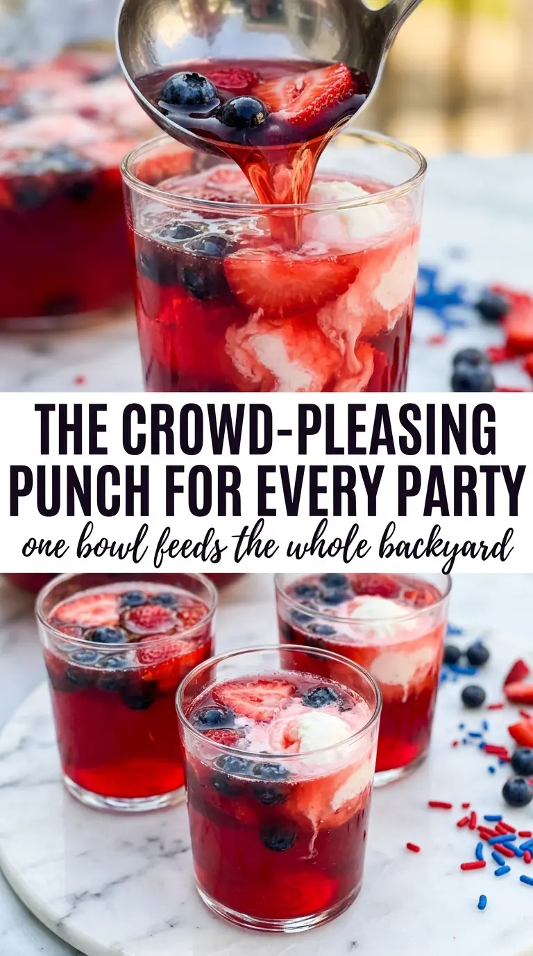 Patriotic Punch red white blue layers