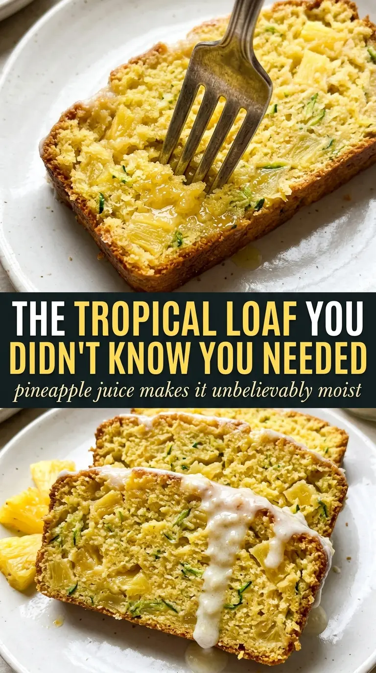 Pineapple zucchini bread moist tropical loaf