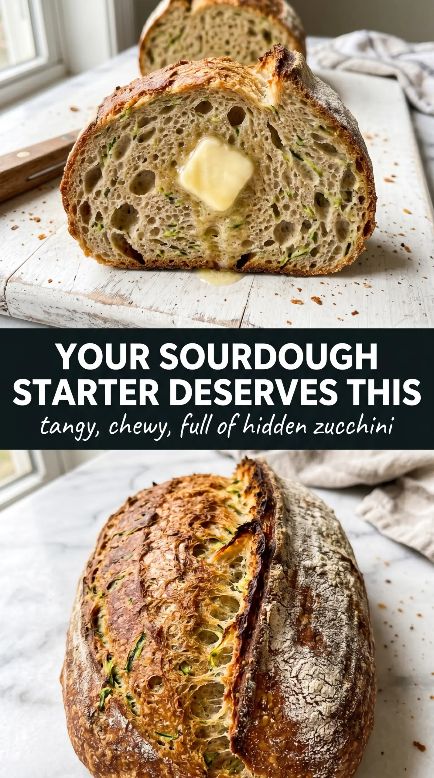 Sourdough Zucchini Bread golden crumb tender