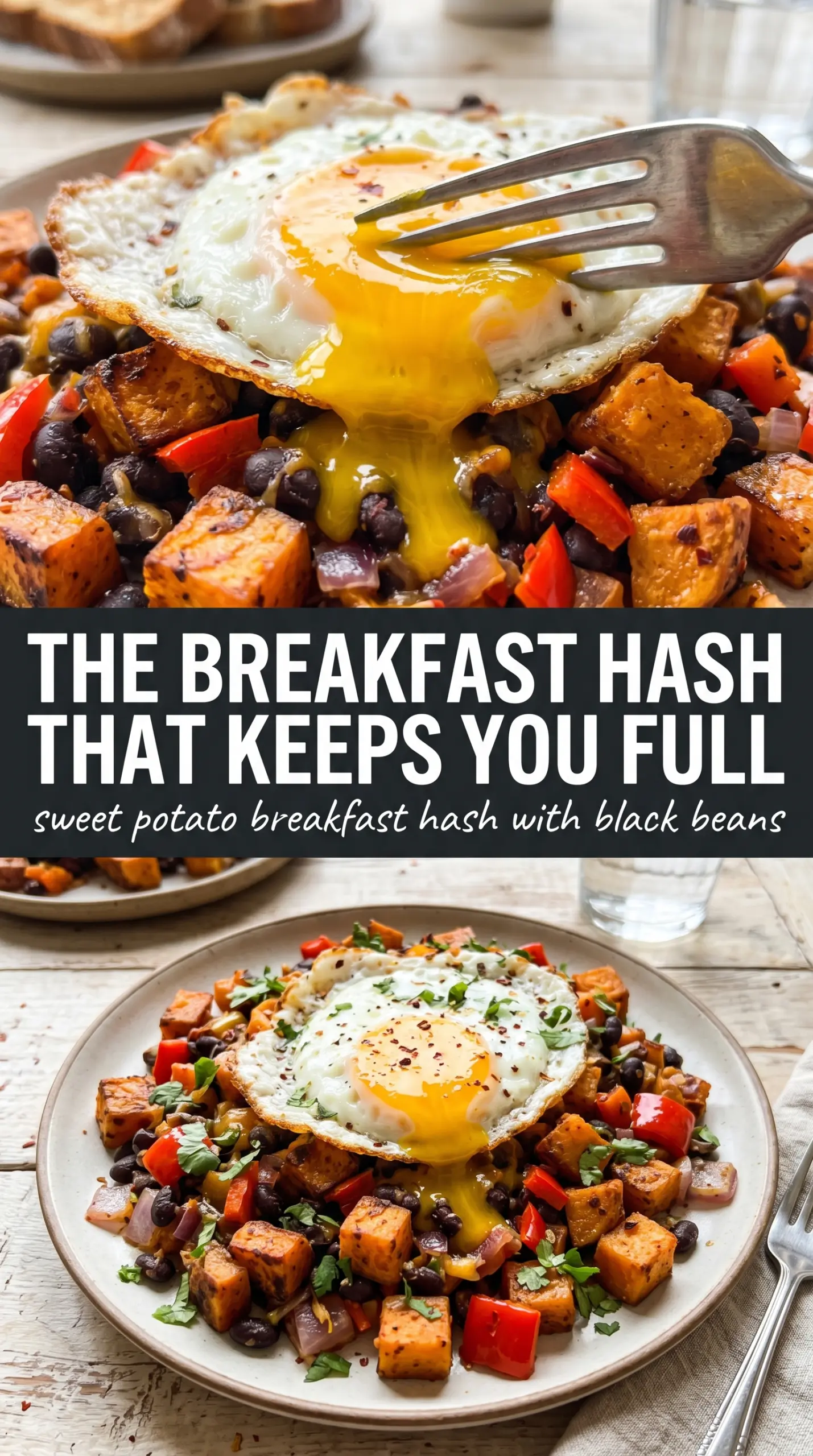 Sweet Potato Breakfast Hash with Black Beans colorful skillet breakfast