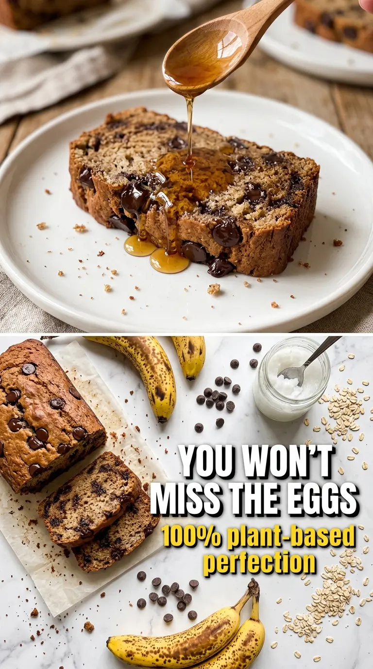 Vegan Banana Bread golden crumb moist loaf