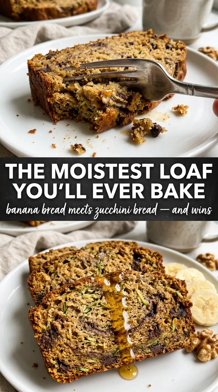 Zucchini Banana Bread moist tender crumb