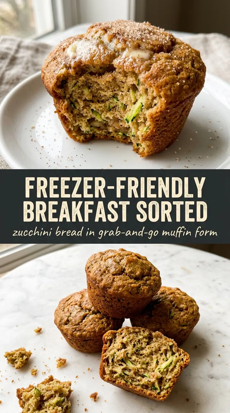 Zucchini bread muffins moist spiced golden-domed