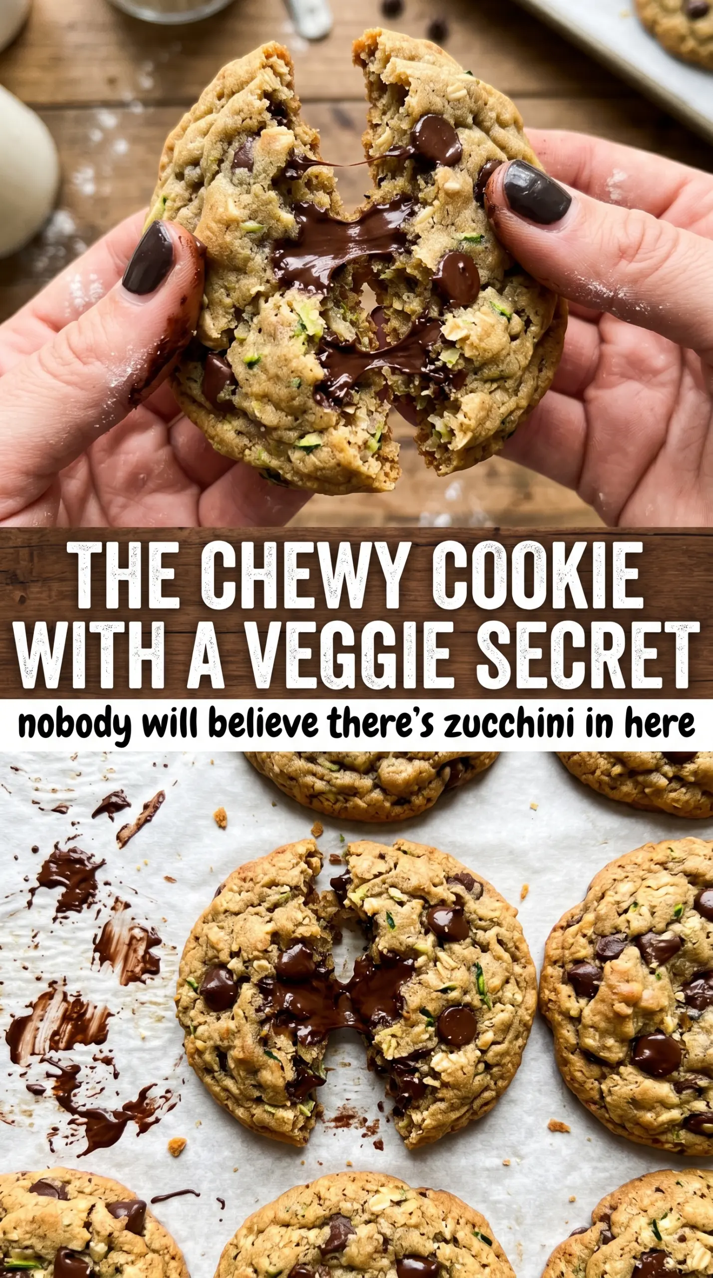 Zucchini chocolate chip cookies soft pillowy