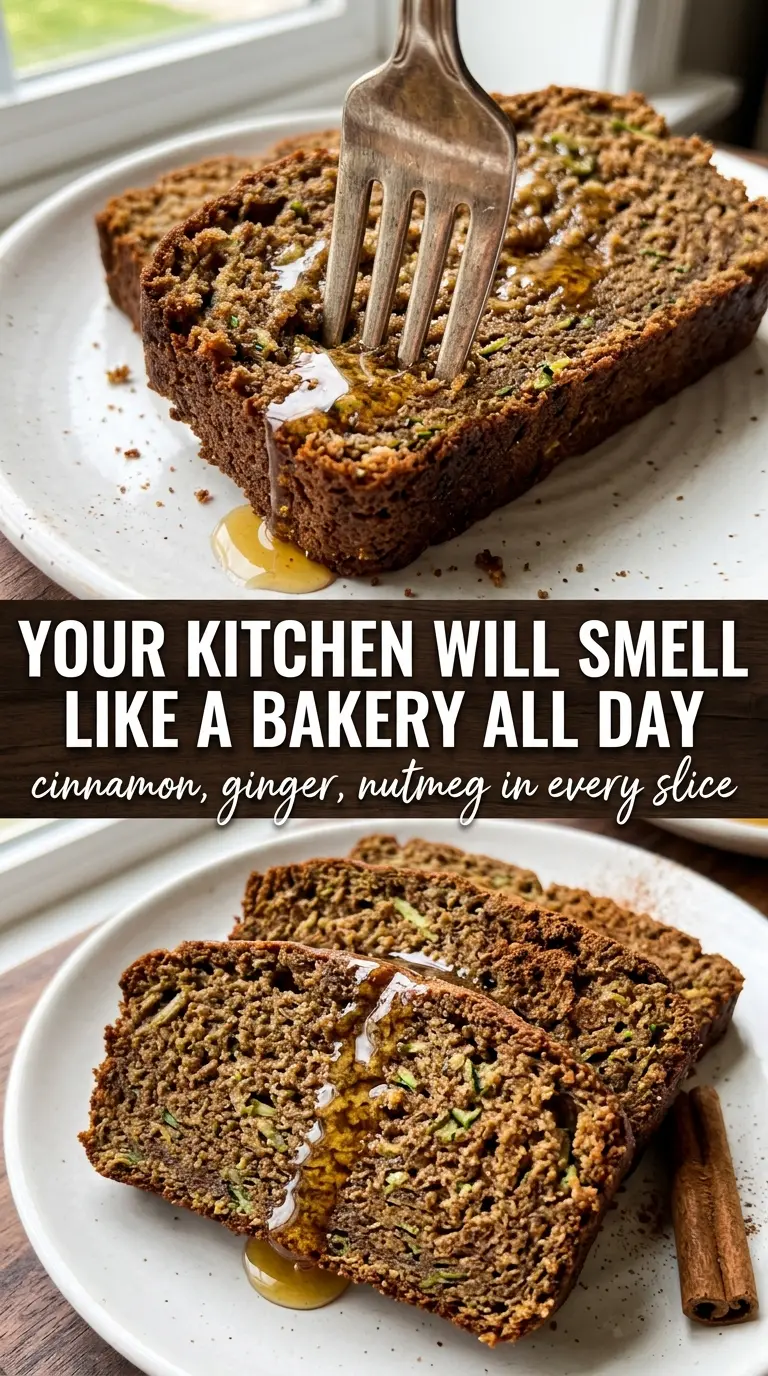 Zucchini Spice Bread warmly spiced golden crumb