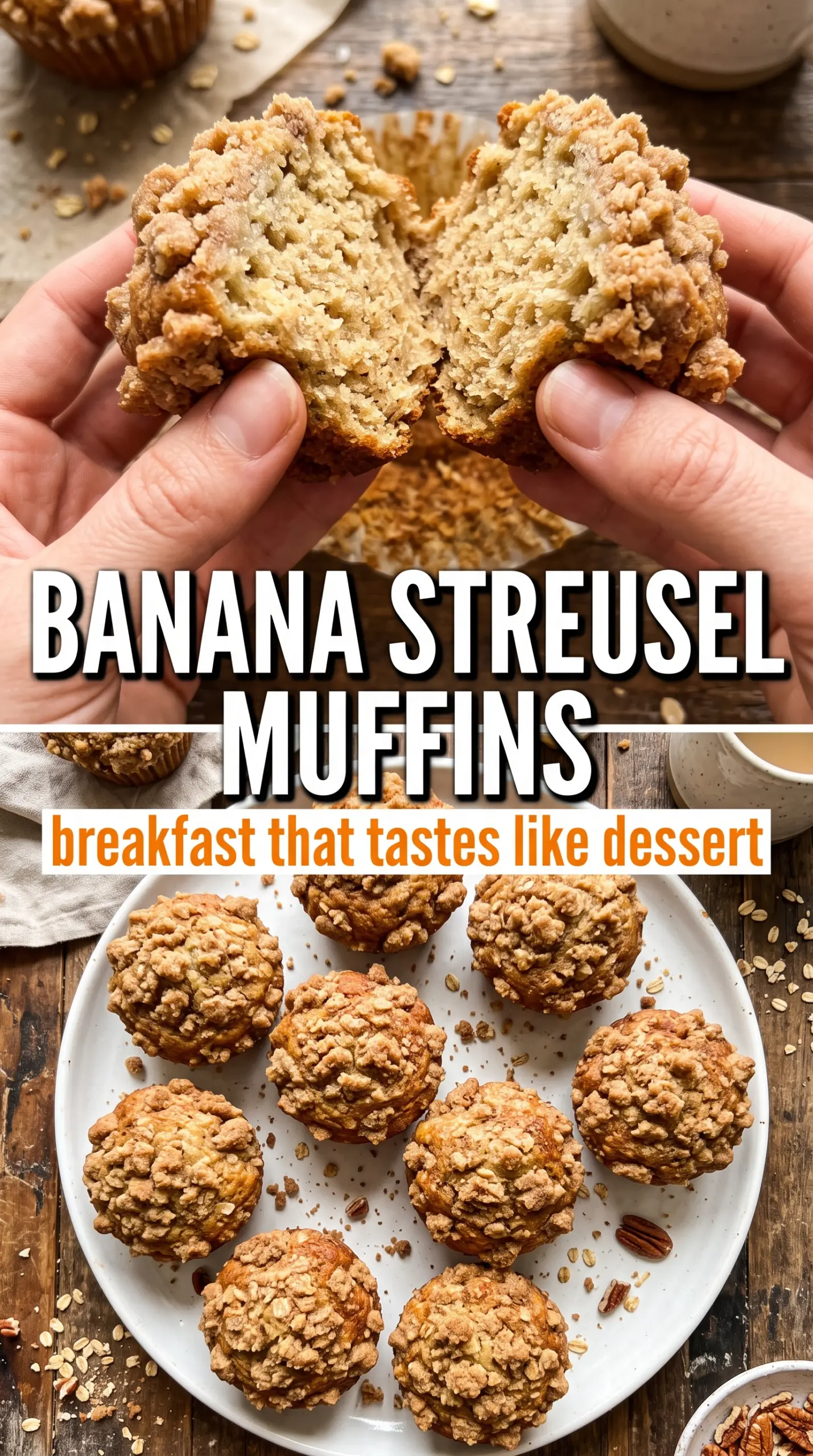Banana Streusel Muffins bakery-tall cinnamon crumb