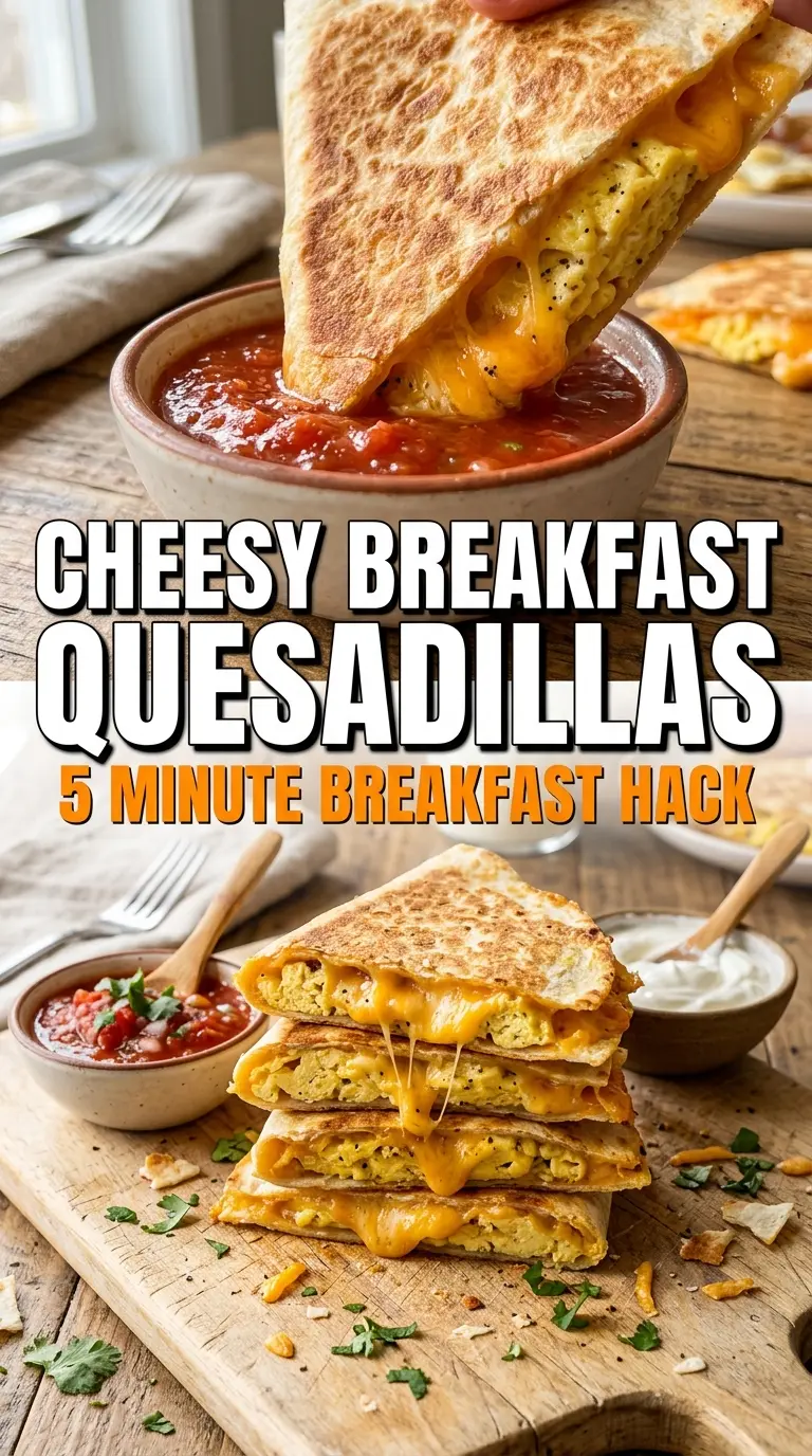 Cheesy Breakfast Quesadillas crispy melty Tex-Mex