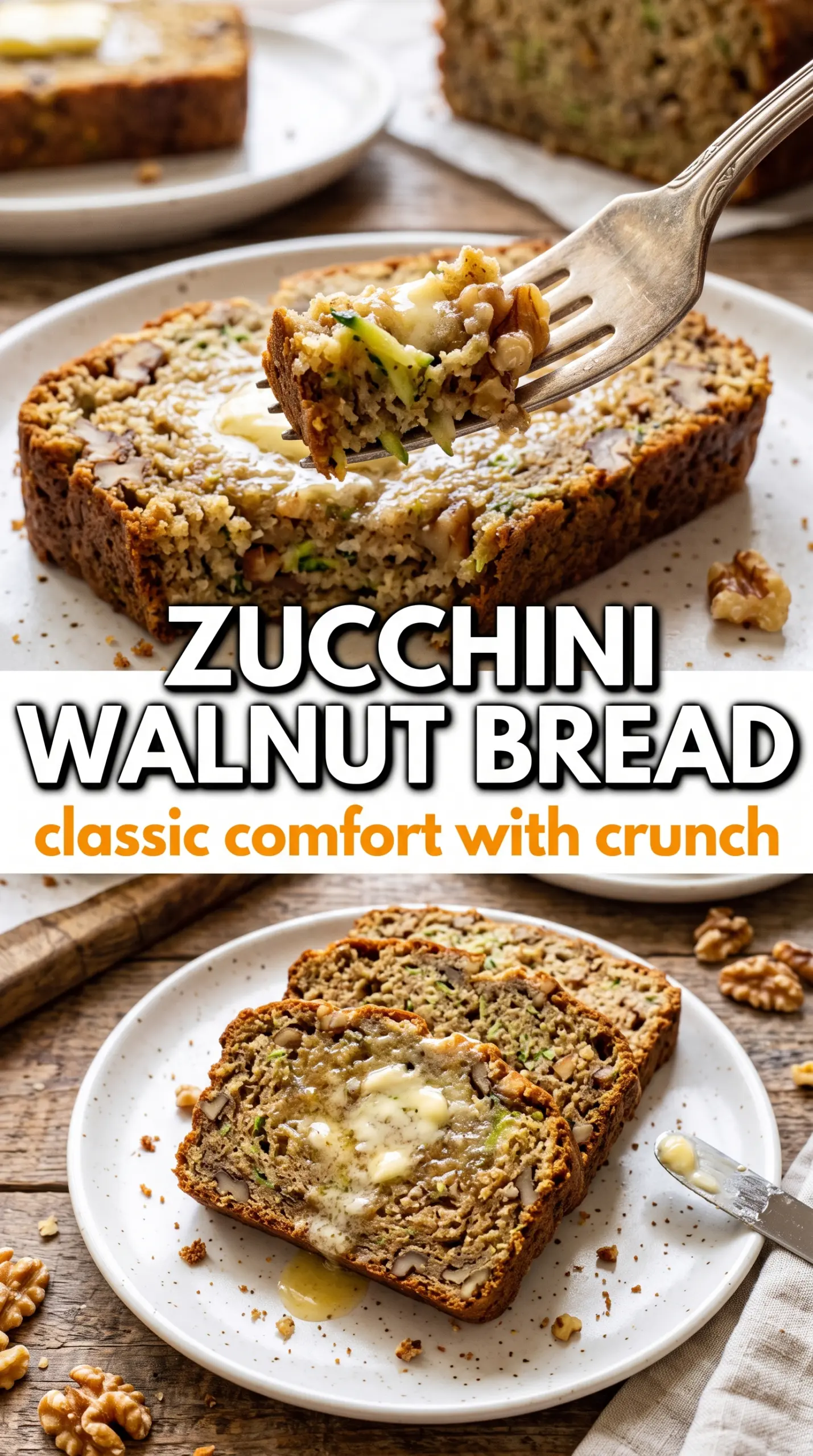 zucchini walnut bread moist spiced loaf