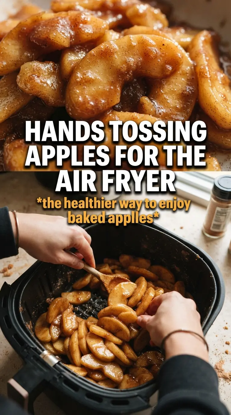 Air Fryer Apples caramelized cinnamon slices