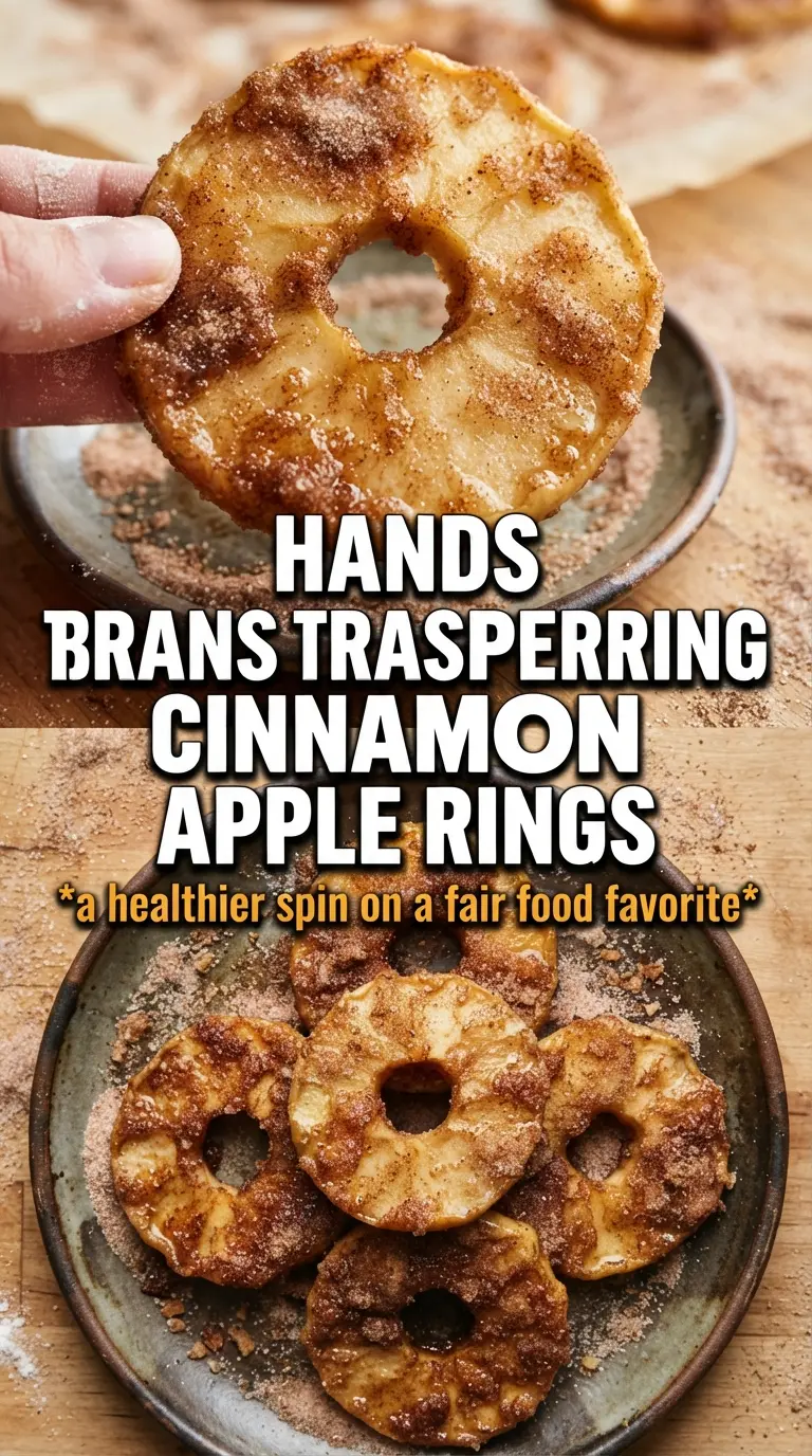 Air Fryer Cinnamon Apple Rings caramelized cinnamon apple dessert