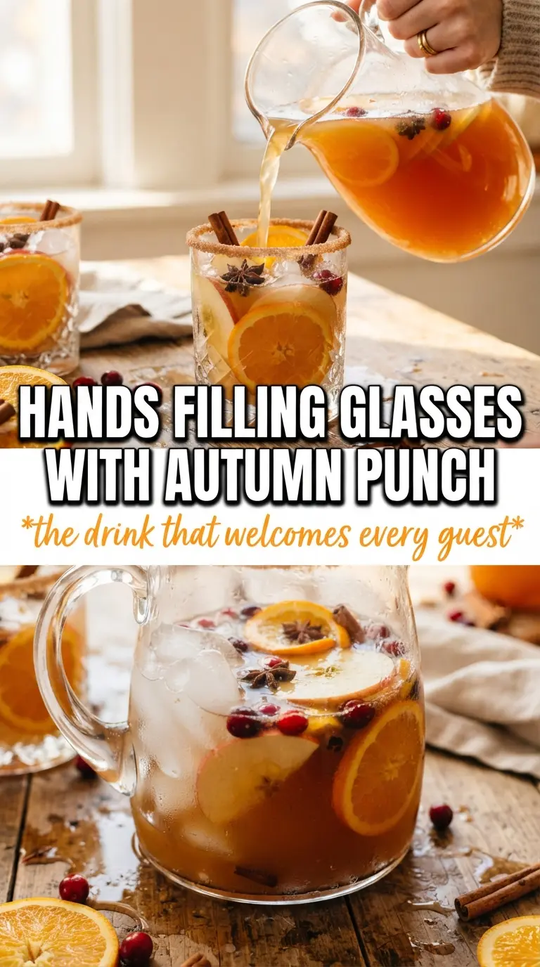 Autumn Punch amber cranberry cider sparkling fruit