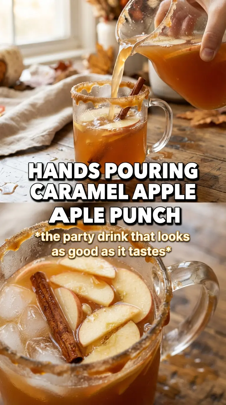 Caramel Apple Punch bright fizzy punch