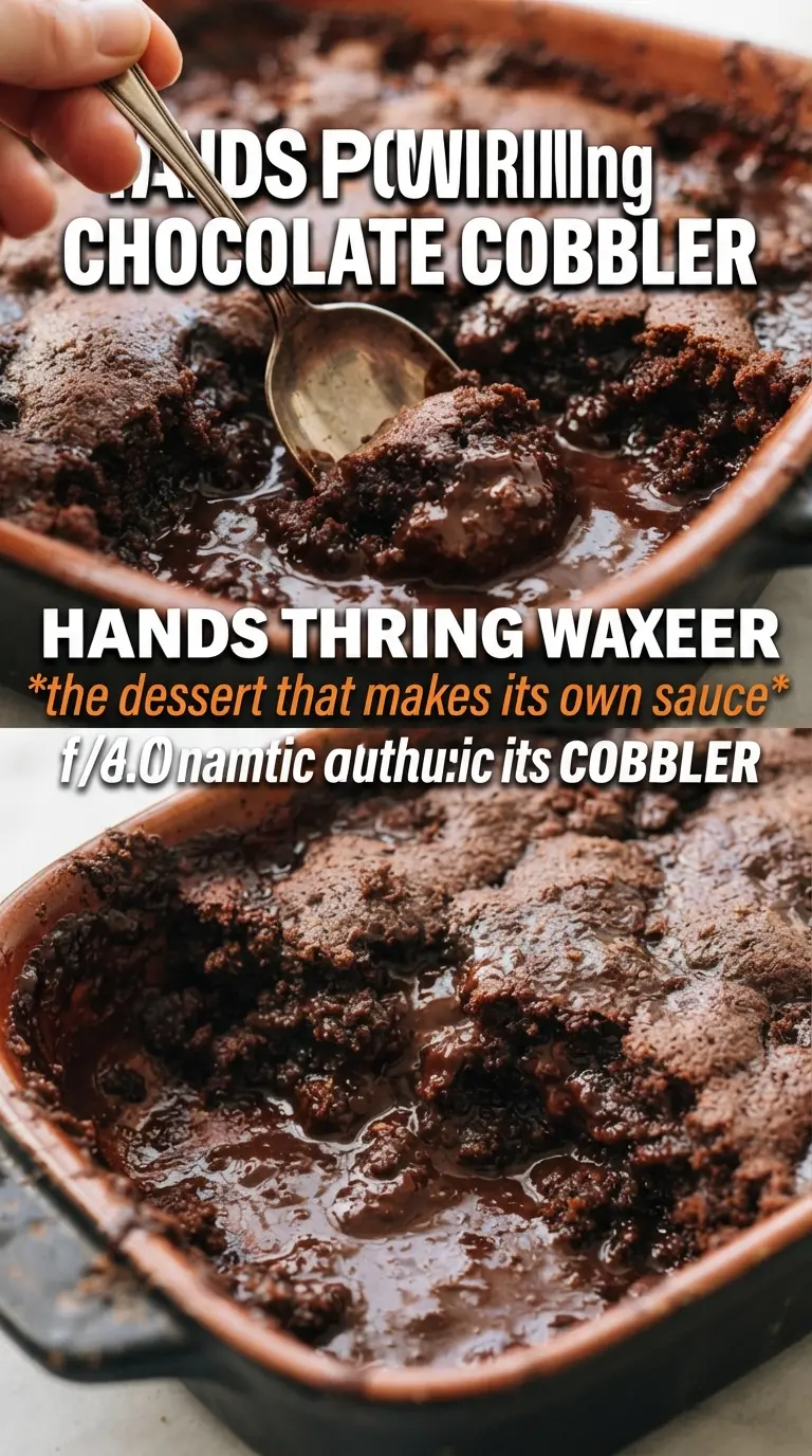 Chocolate Cobbler fudgy molten dessert