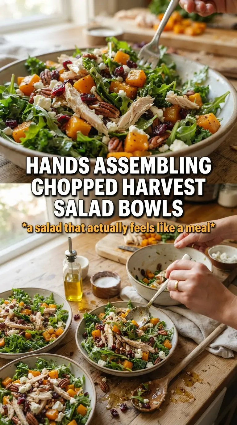 Chopped Fall Harvest Salad With Chicken colorful crisp maple balsamic